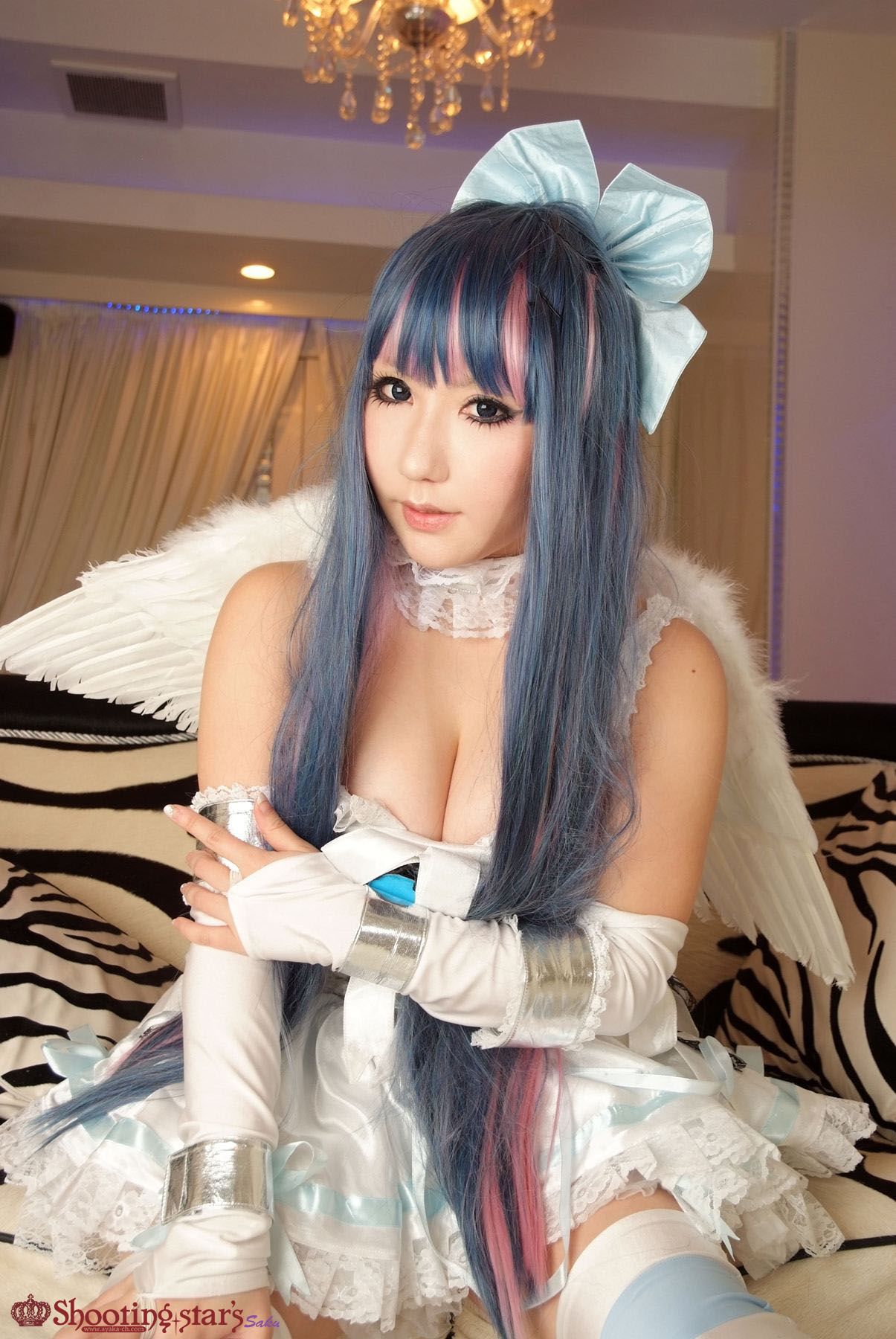 绫香サク (Saku サク Saku Ayaka) &Hanamura Saki(花邑沙希)《Panty & Stocking with Garterbelt》-图8