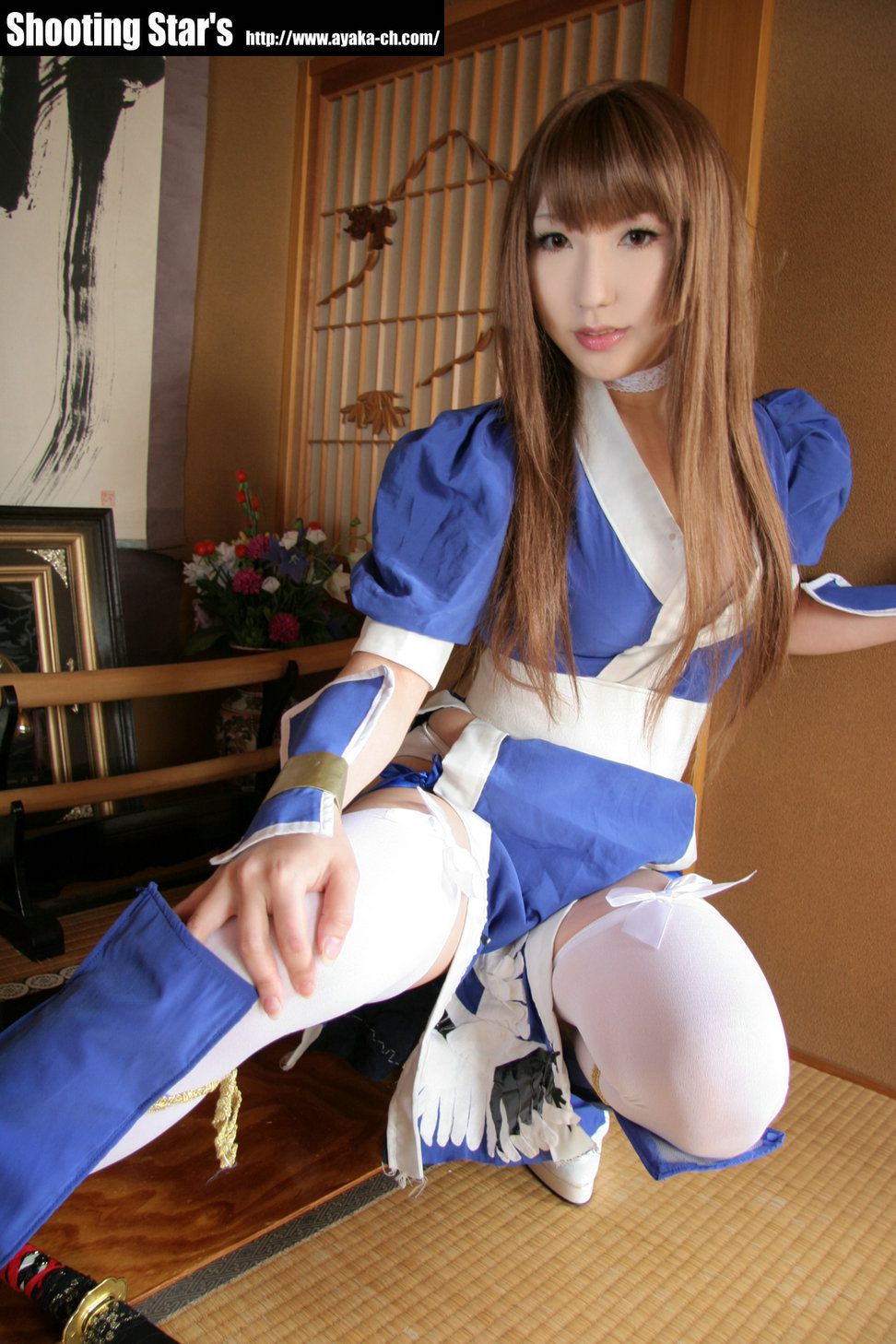 绫香サク (Saku サク Saku Ayaka) 《Dead Or Alive》-霞-Kasumi 蓝色-图24