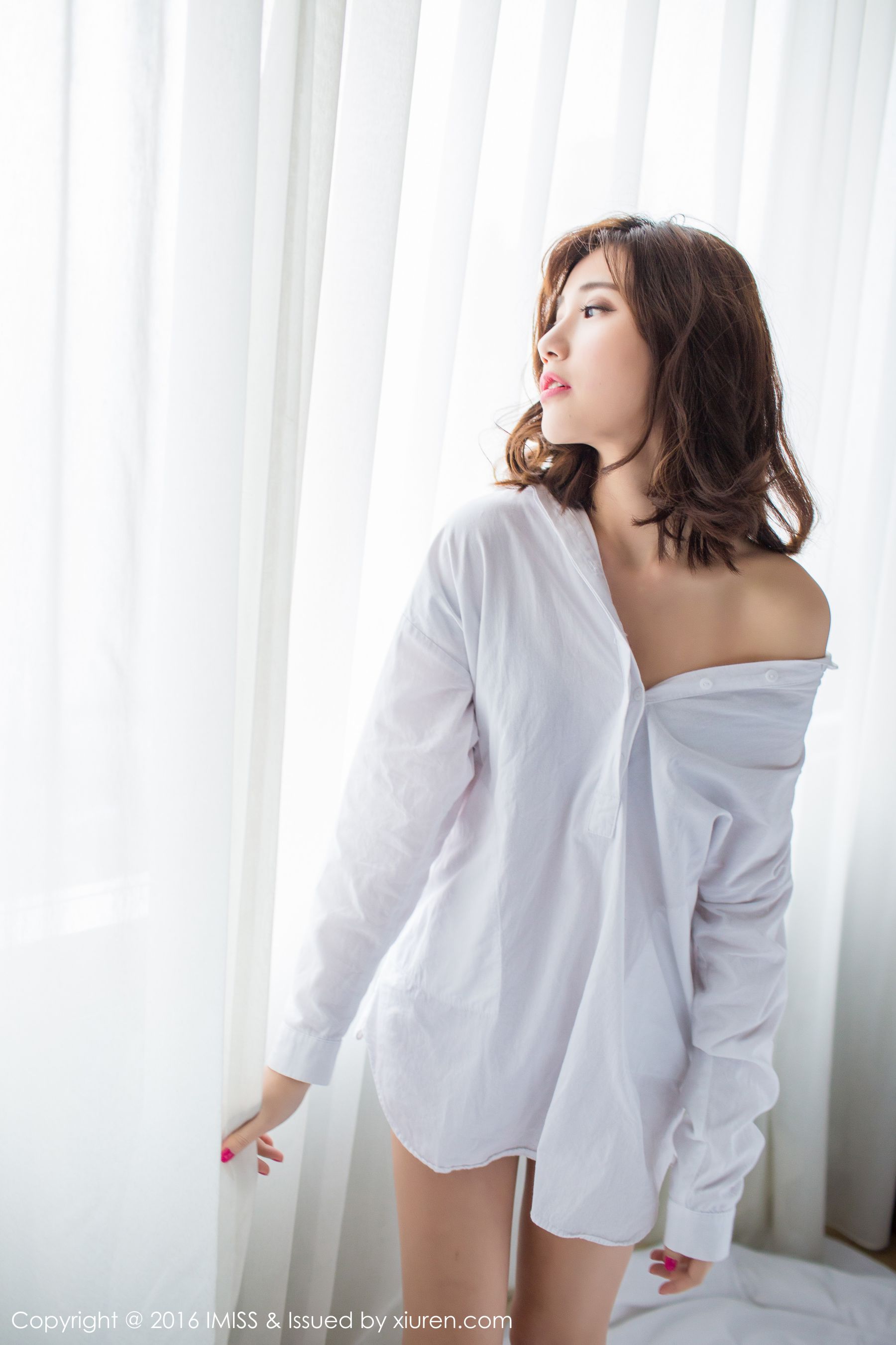 Sandy陈天扬《热裤+性感蕾丝+白衬衫》  Vol.072-图40