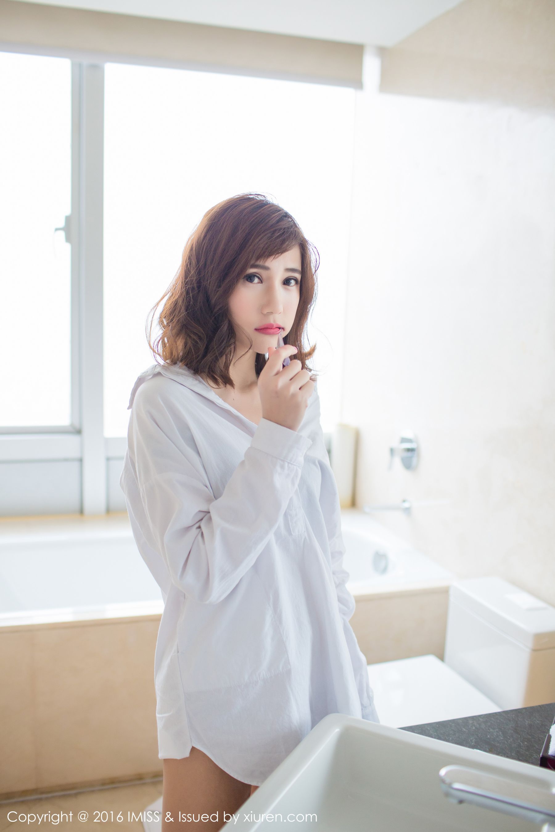 Sandy陈天扬《热裤+性感蕾丝+白衬衫》  Vol.072-图41