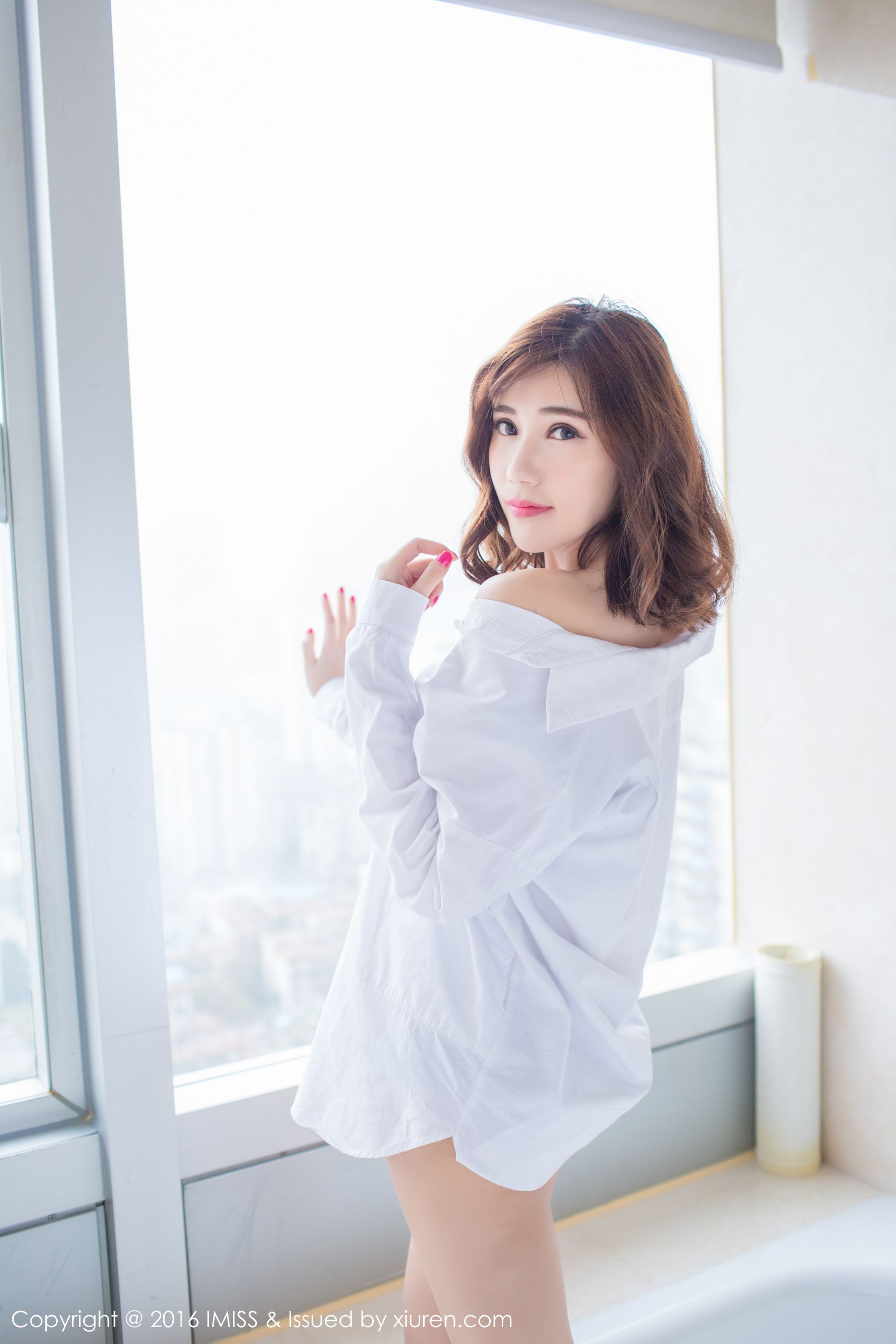 Sandy陈天扬《热裤+性感蕾丝+白衬衫》  Vol.072-图47