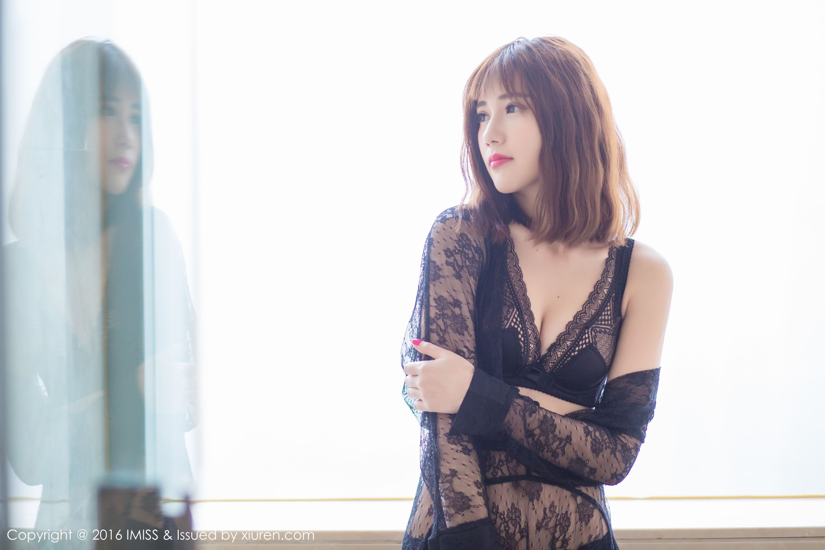 Sandy陈天扬《热裤+性感蕾丝+白衬衫》  Vol.072-图8