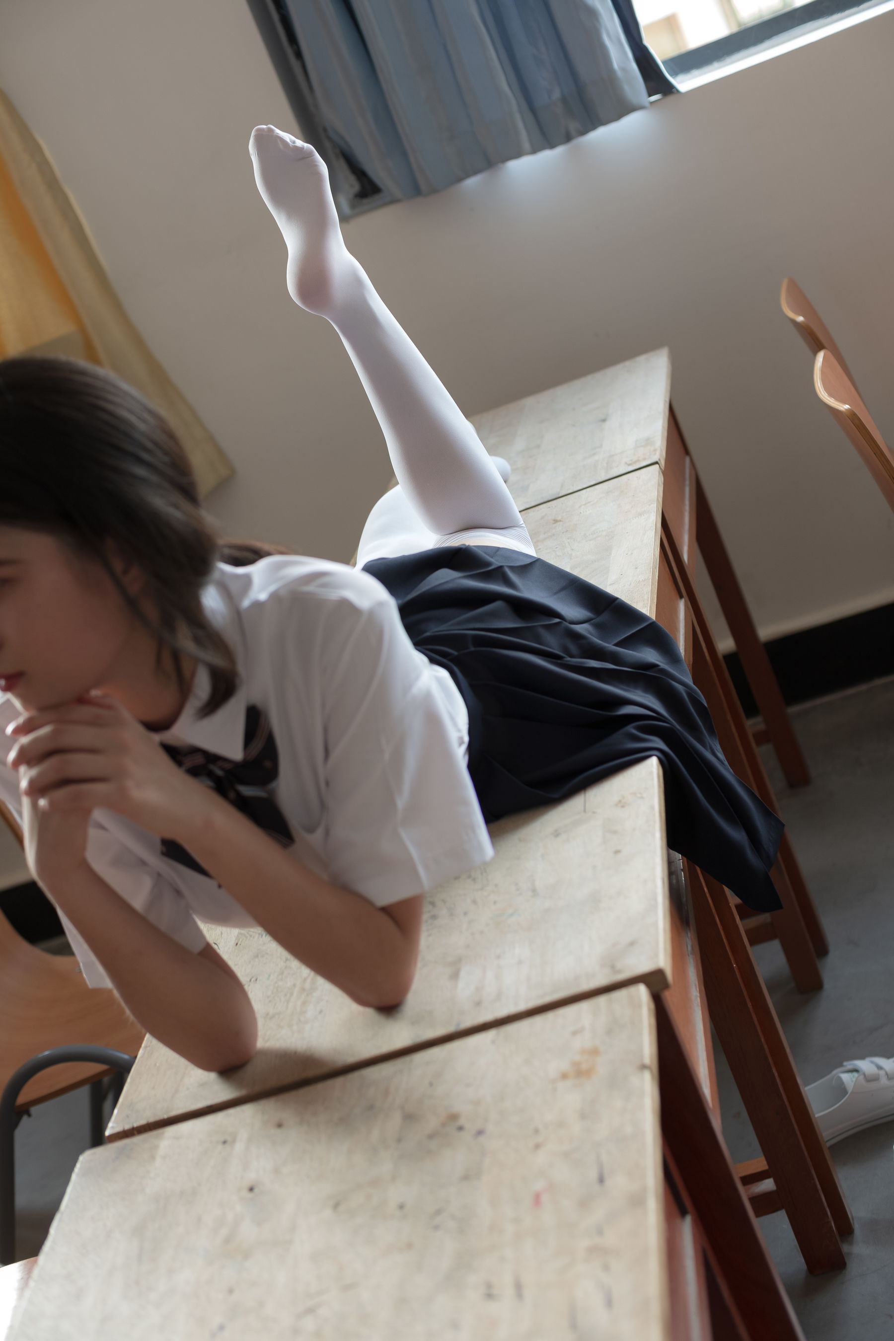 教室里的JK白丝少女-图33