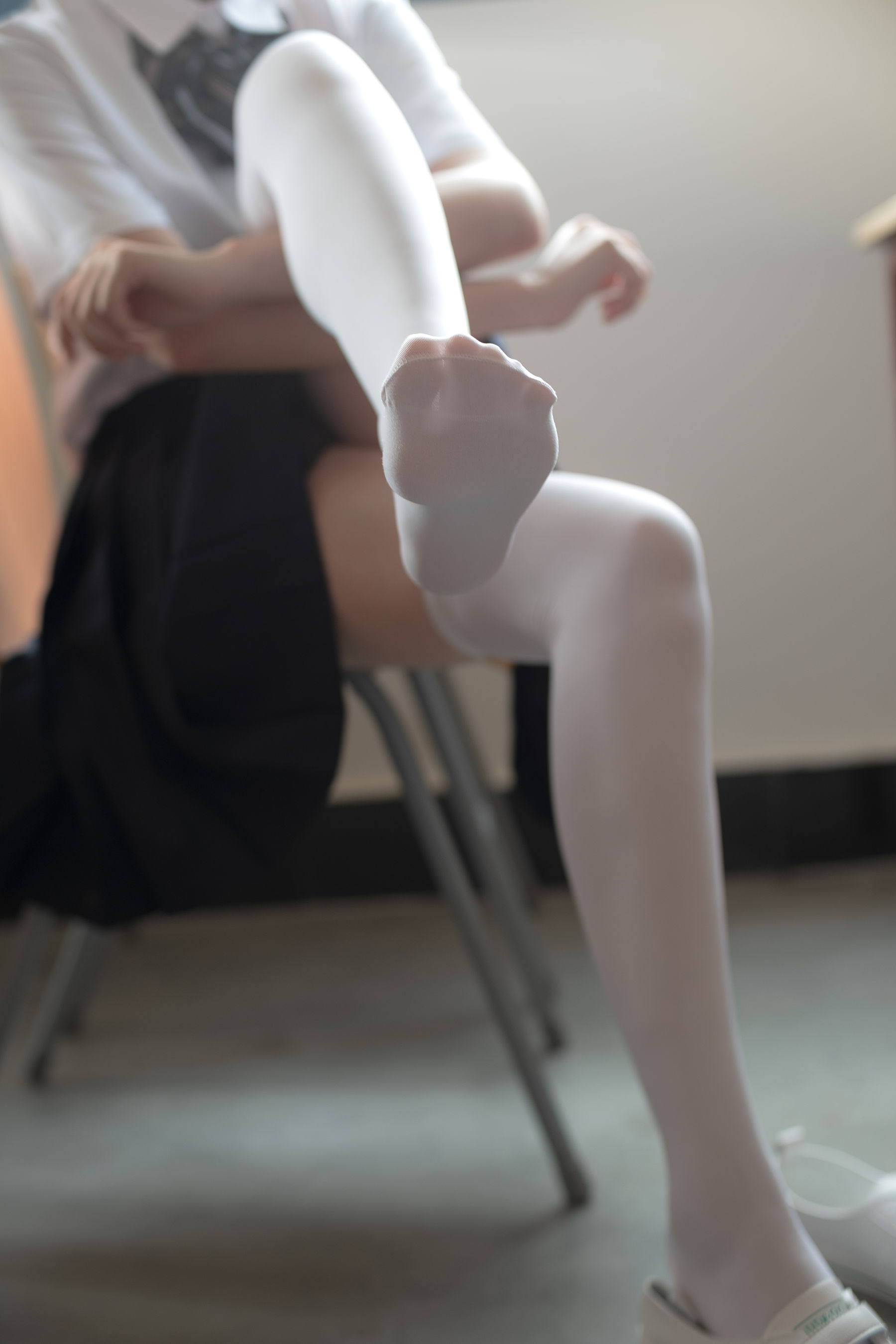 教室里的JK白丝少女-图41