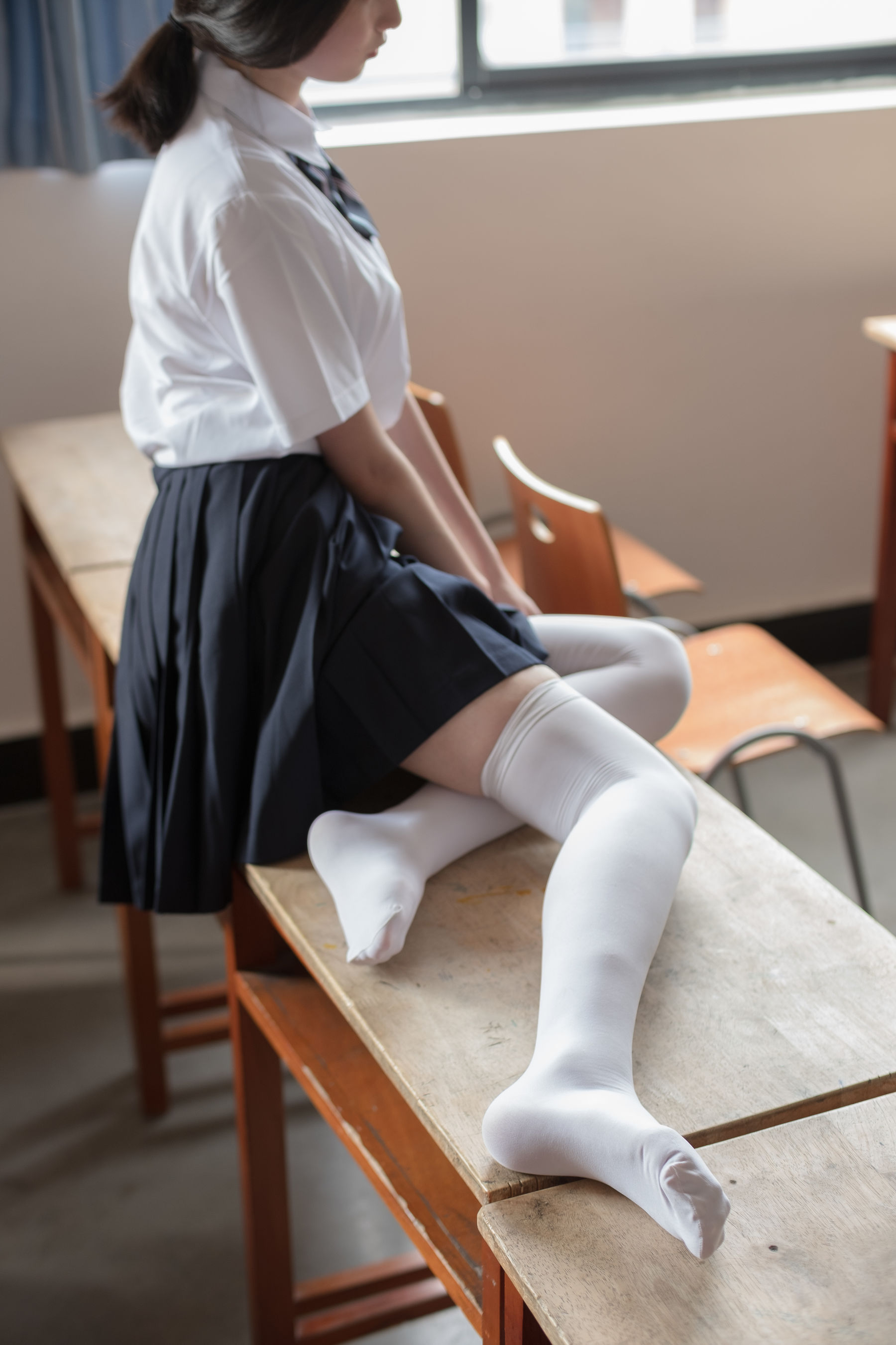 教室里的JK白丝少女-图54