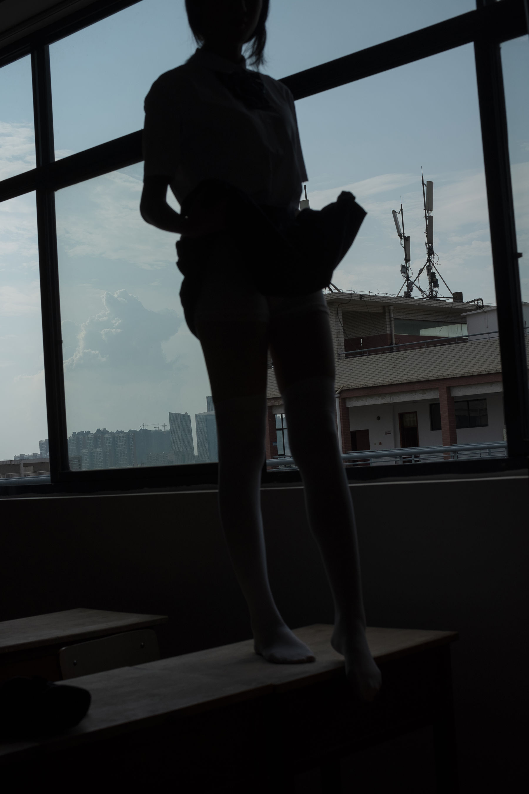 教室里的JK白丝少女-图63