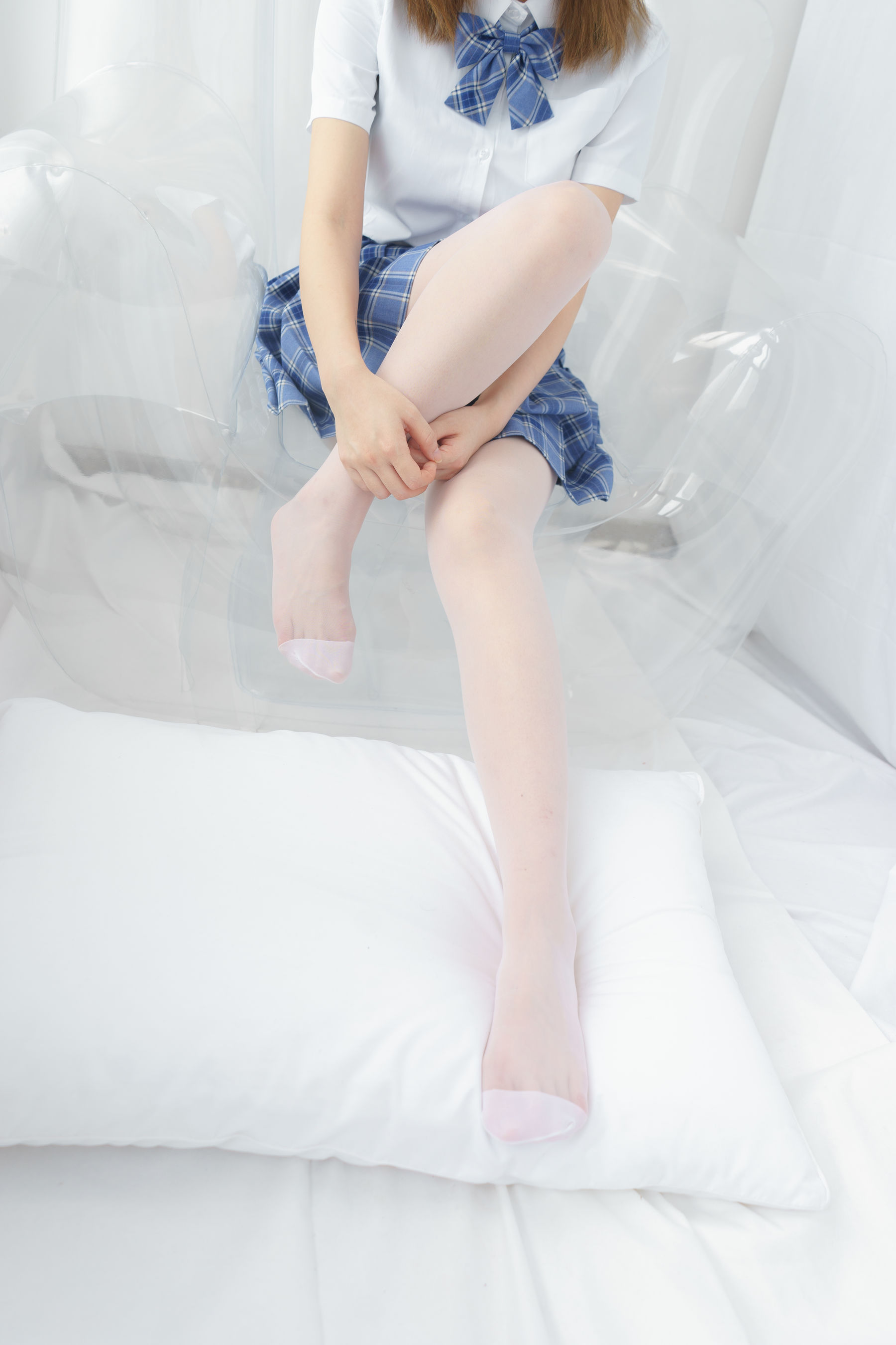 蓝色格子裙-图7
