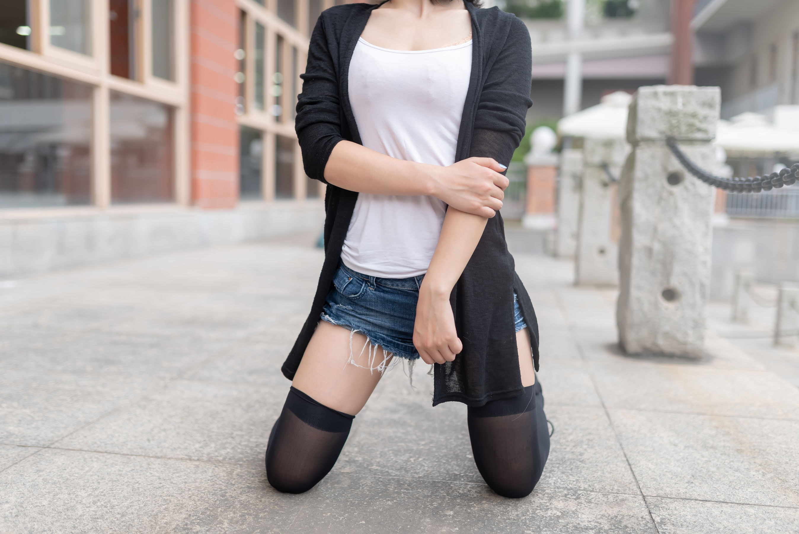 NO.043 黑丝大胸时尚少女户外 写真集-图31