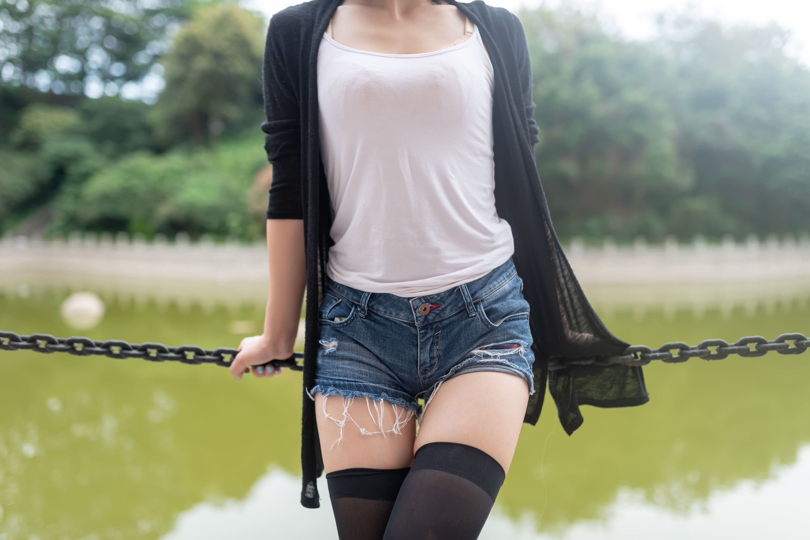 NO.043 黑丝大胸时尚少女户外 写真集-图34