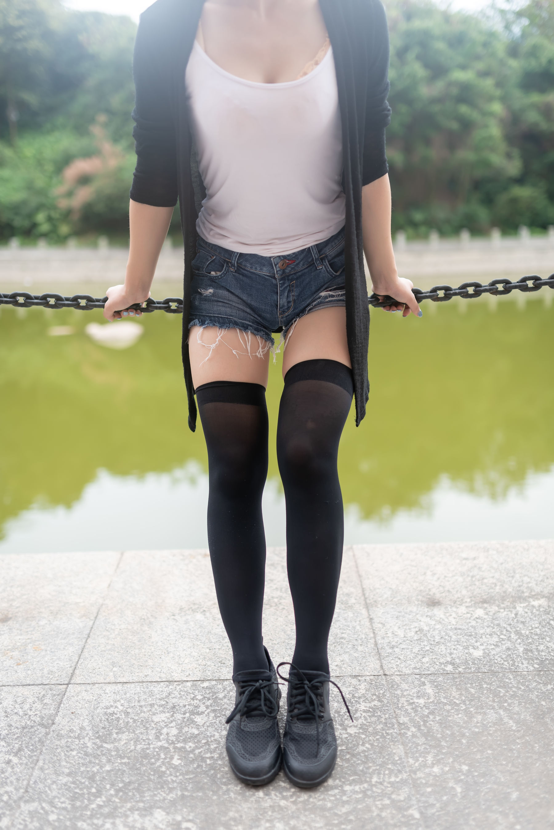 NO.043 黑丝大胸时尚少女户外 写真集-图35
