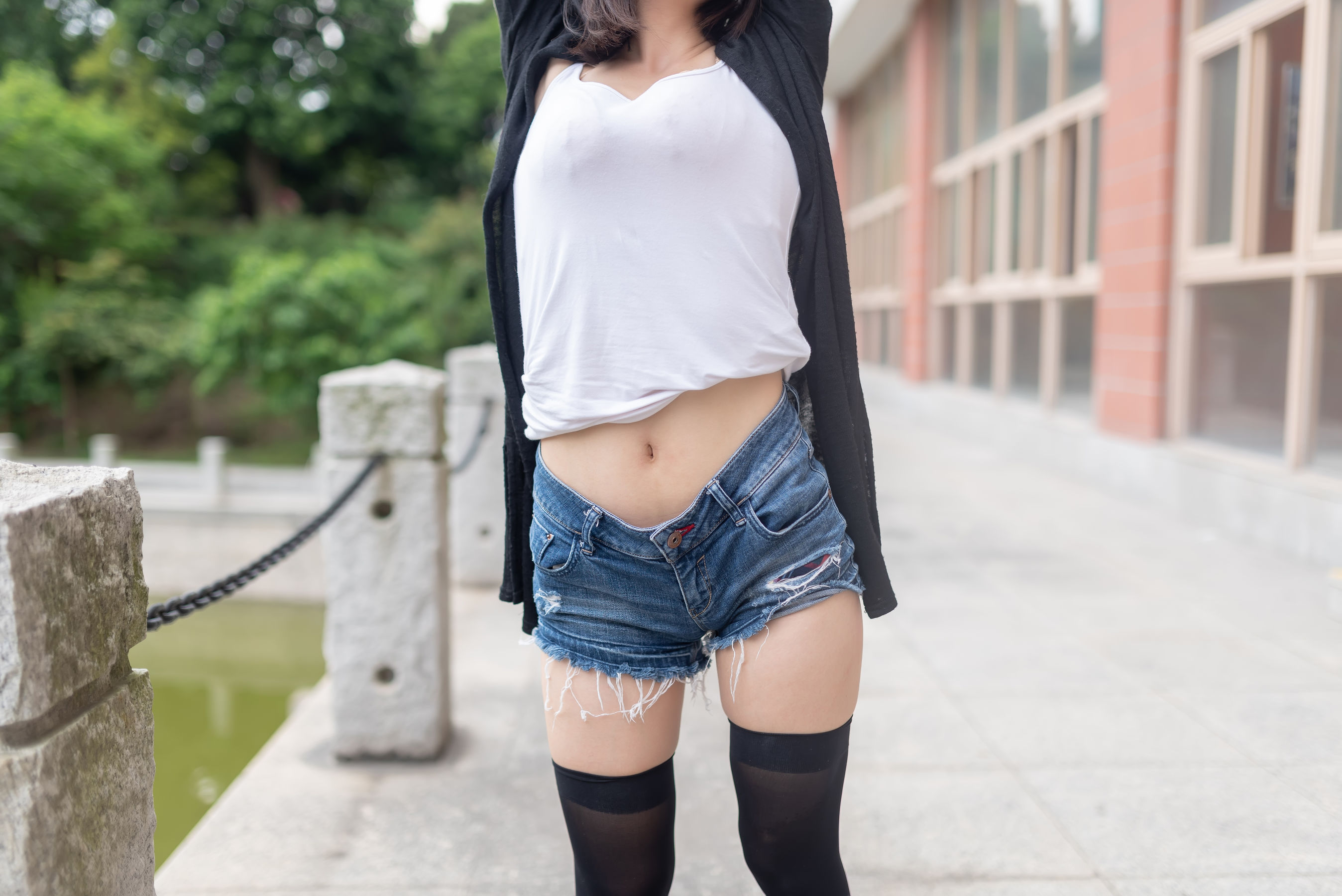 NO.043 黑丝大胸时尚少女户外 写真集-图5