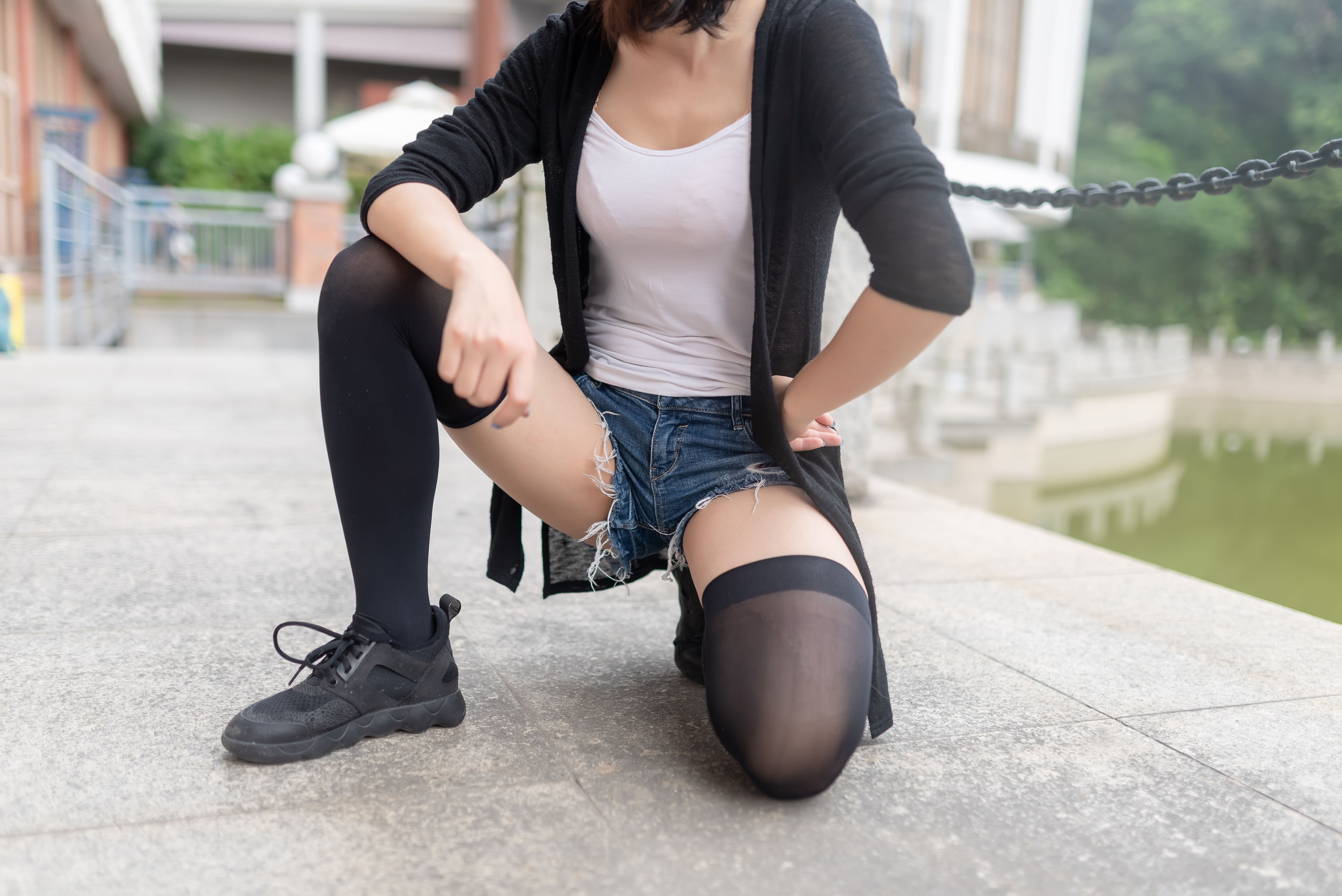 NO.043 黑丝大胸时尚少女户外 写真集-图7