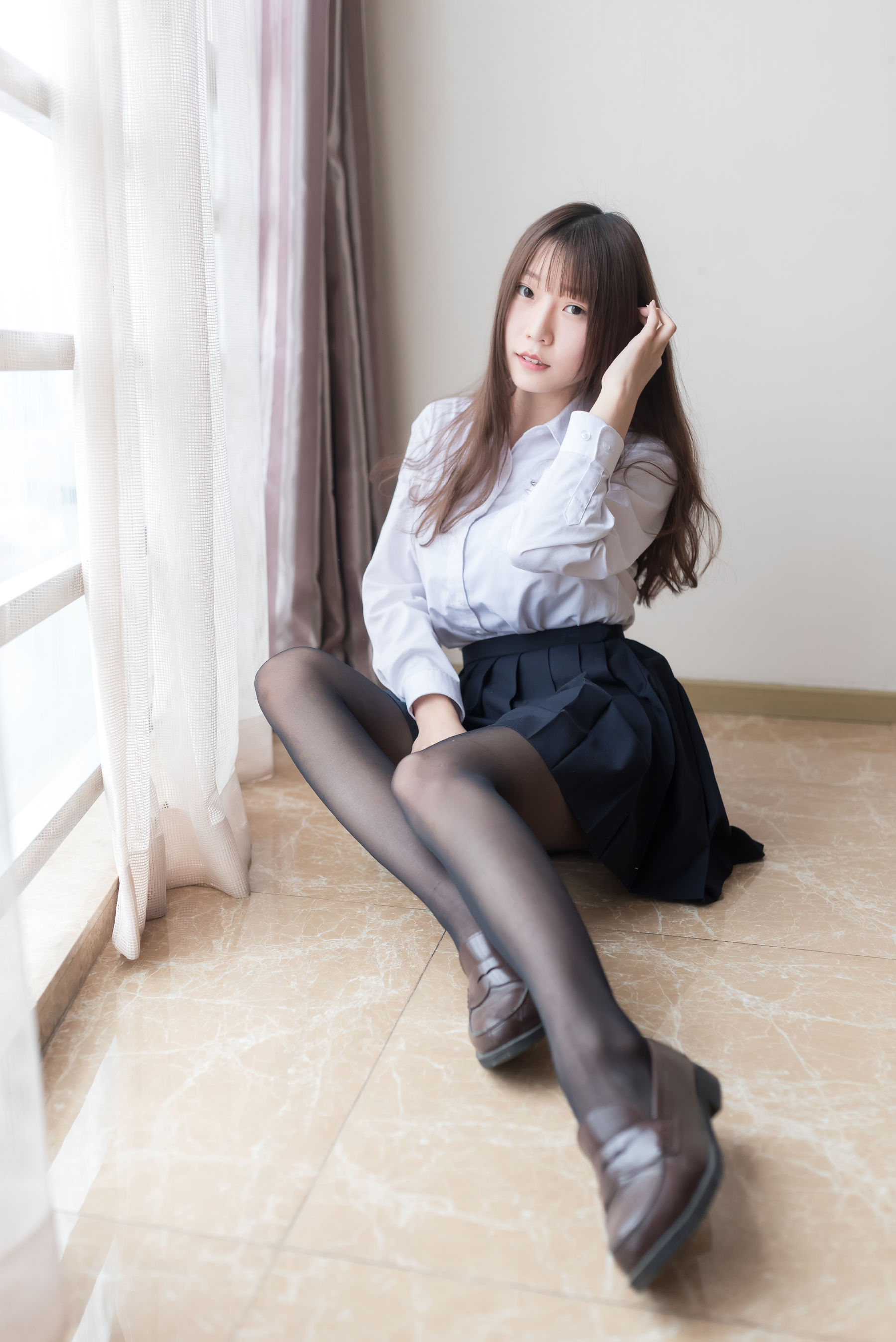 NO.048 百褶裙黑丝-图31