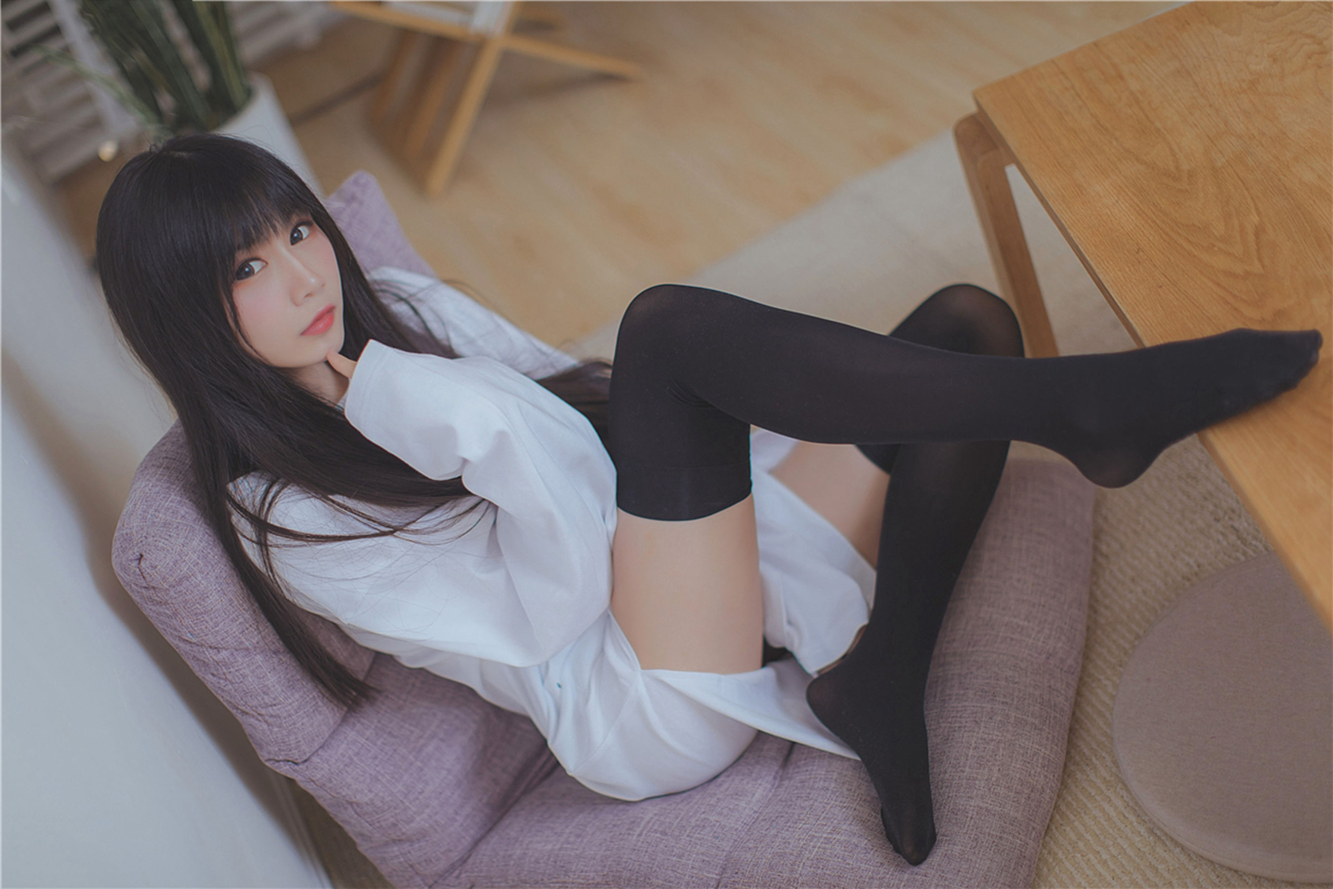NO.079 长发的黑丝学妹-图4