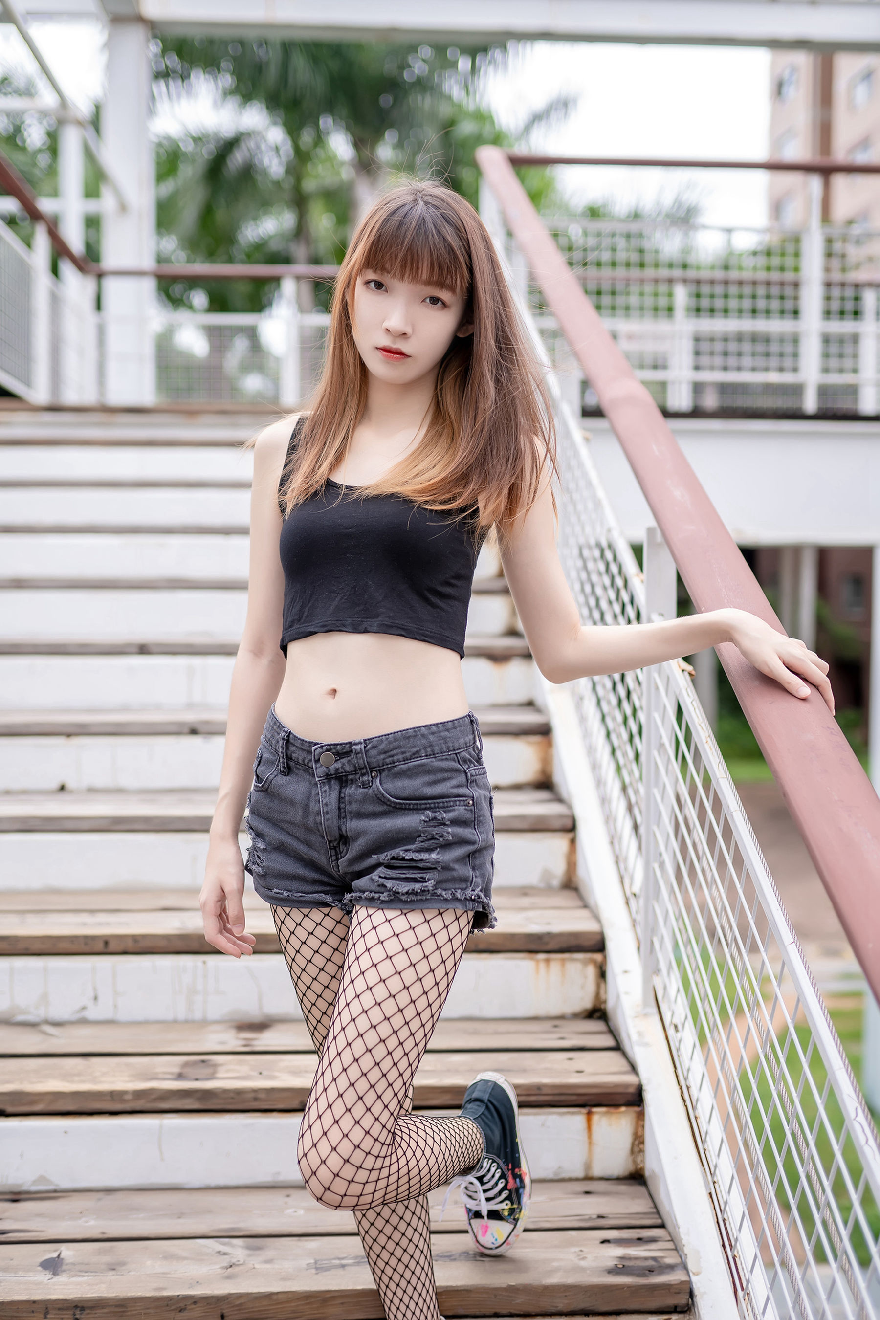 NO.094 超短牛仔短裤黑网袜-图40