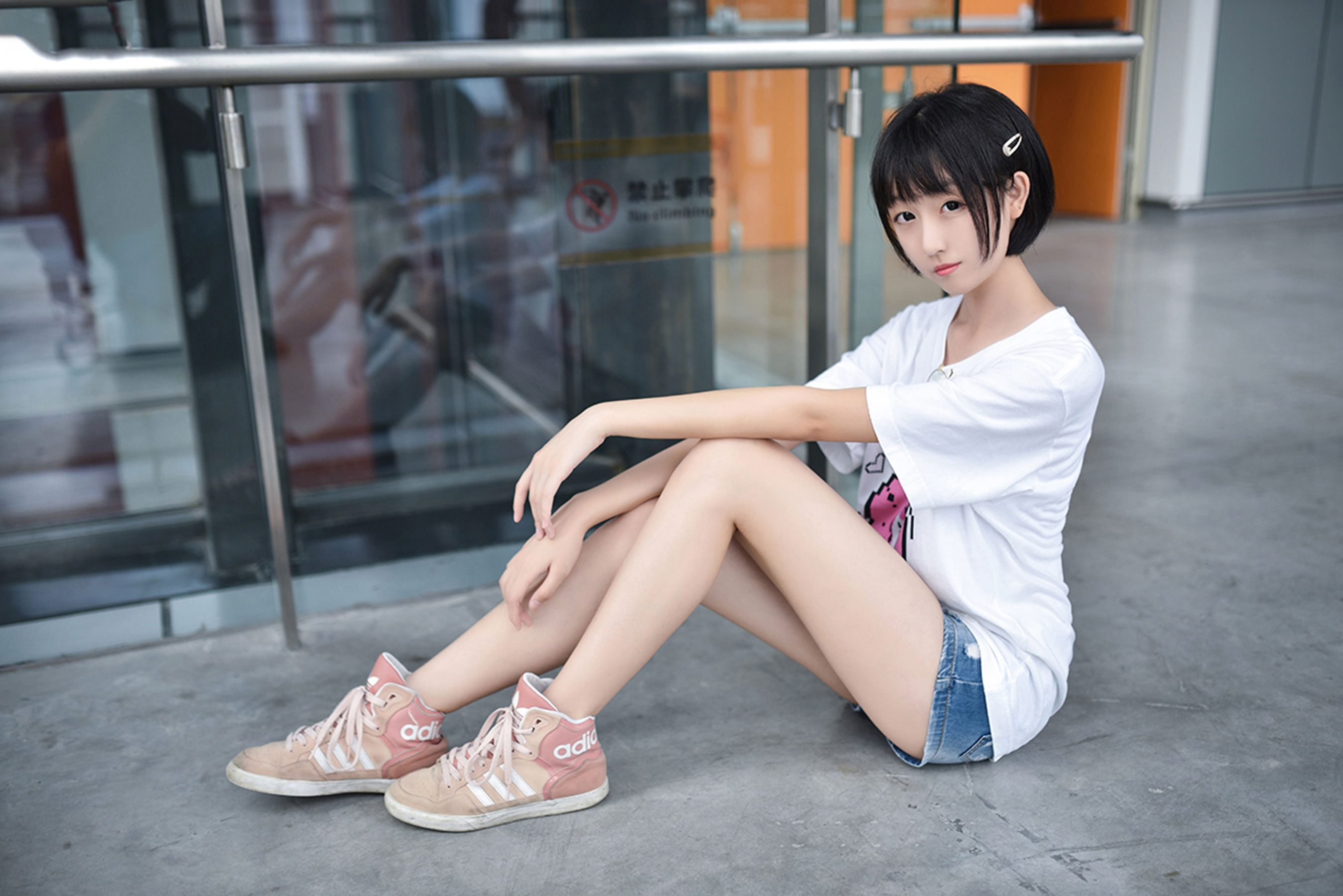 NO.100 眼镜妹妹超短牛仔美腿-图18