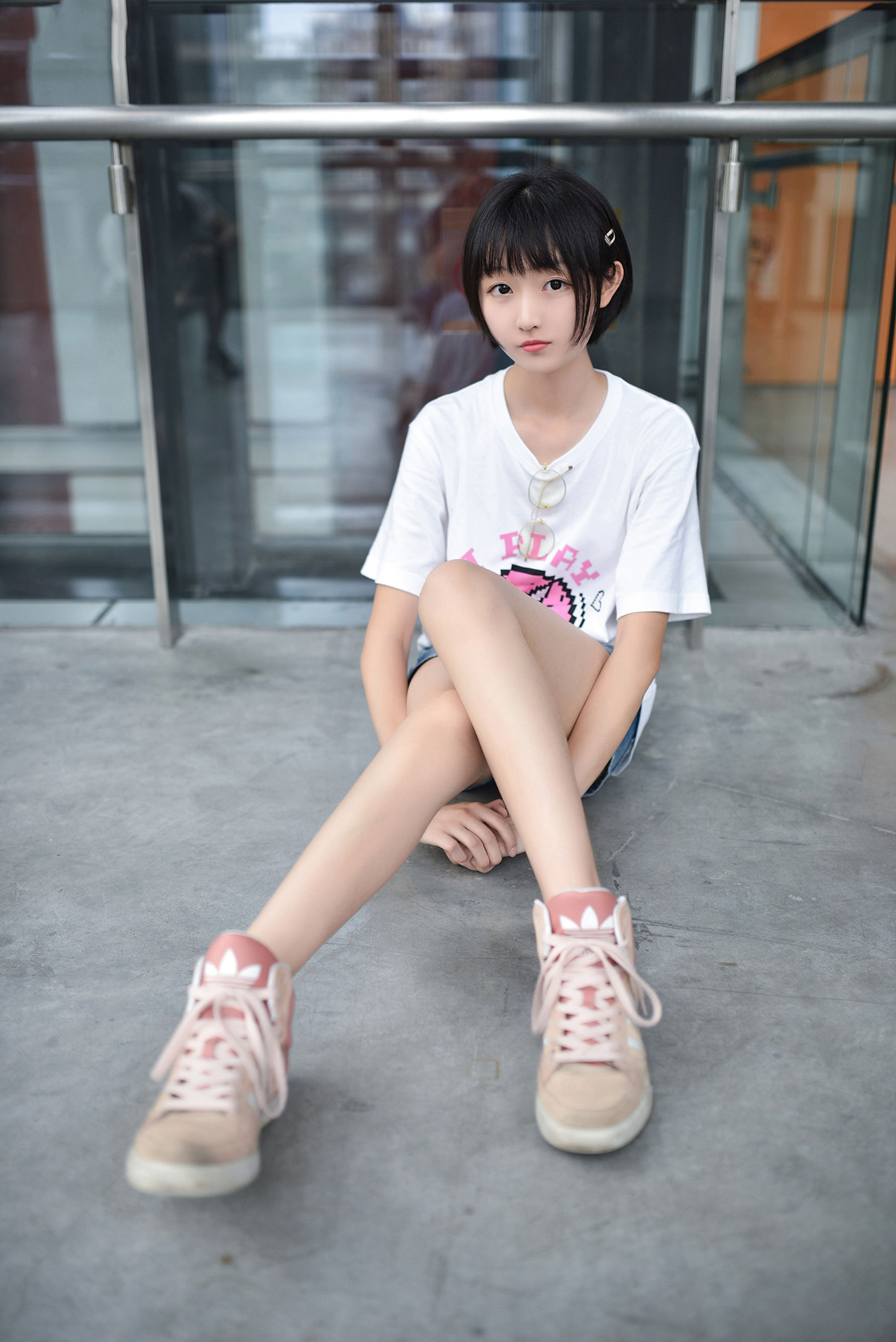 NO.100 眼镜妹妹超短牛仔美腿-图20