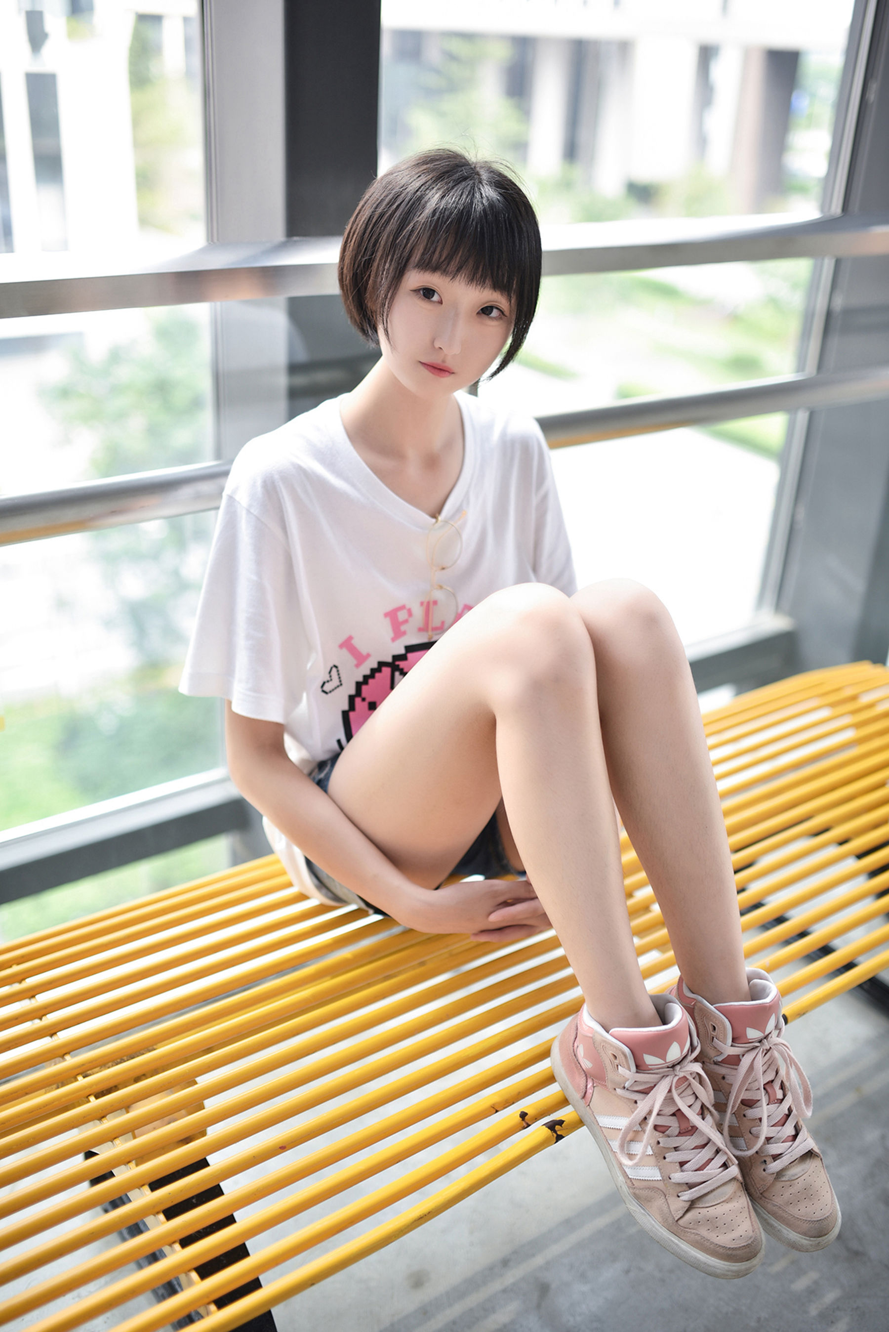 NO.100 眼镜妹妹超短牛仔美腿-图39