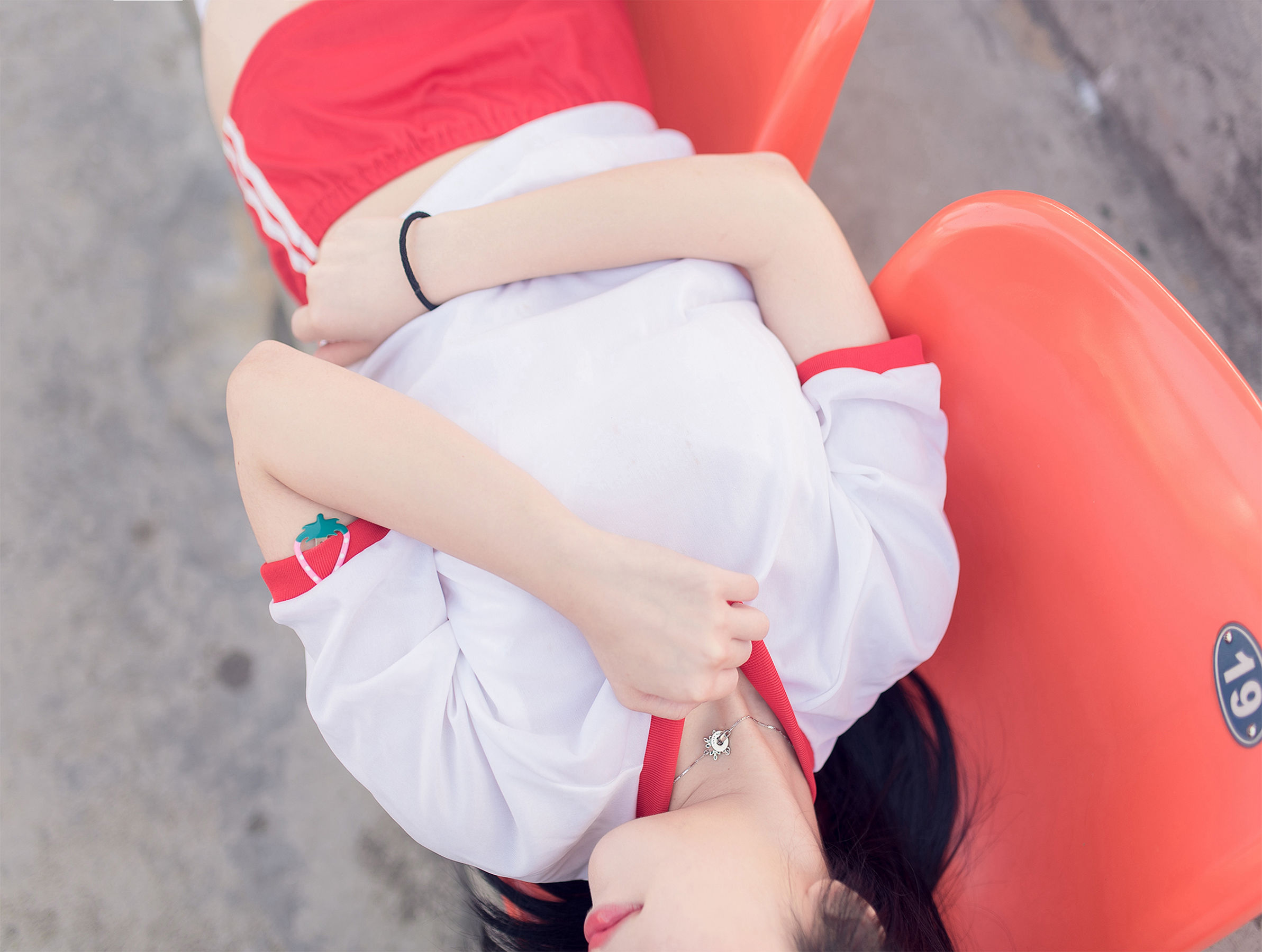 NO.112 运动场上的白丝体操服少女-图27