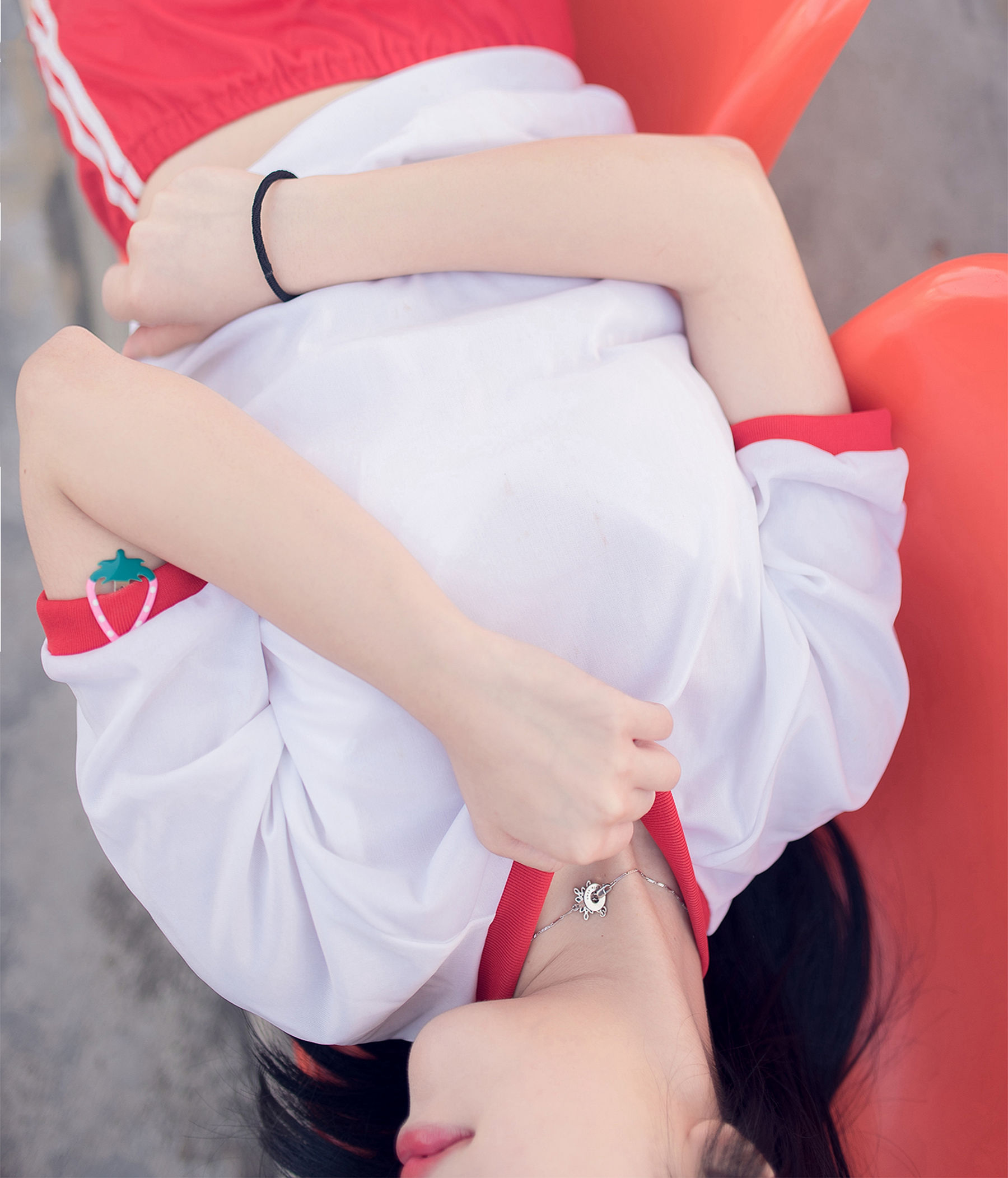 NO.112 运动场上的白丝体操服少女-图28