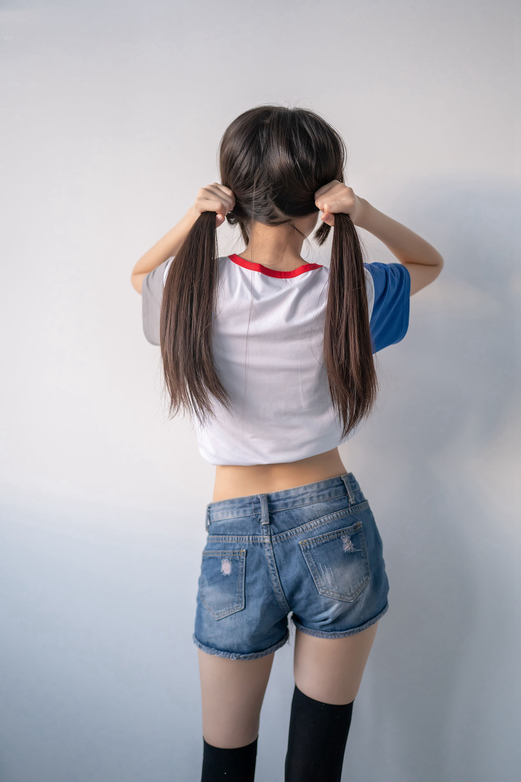 NO.113 黑丝牛仔短裤小蛮腰-图34