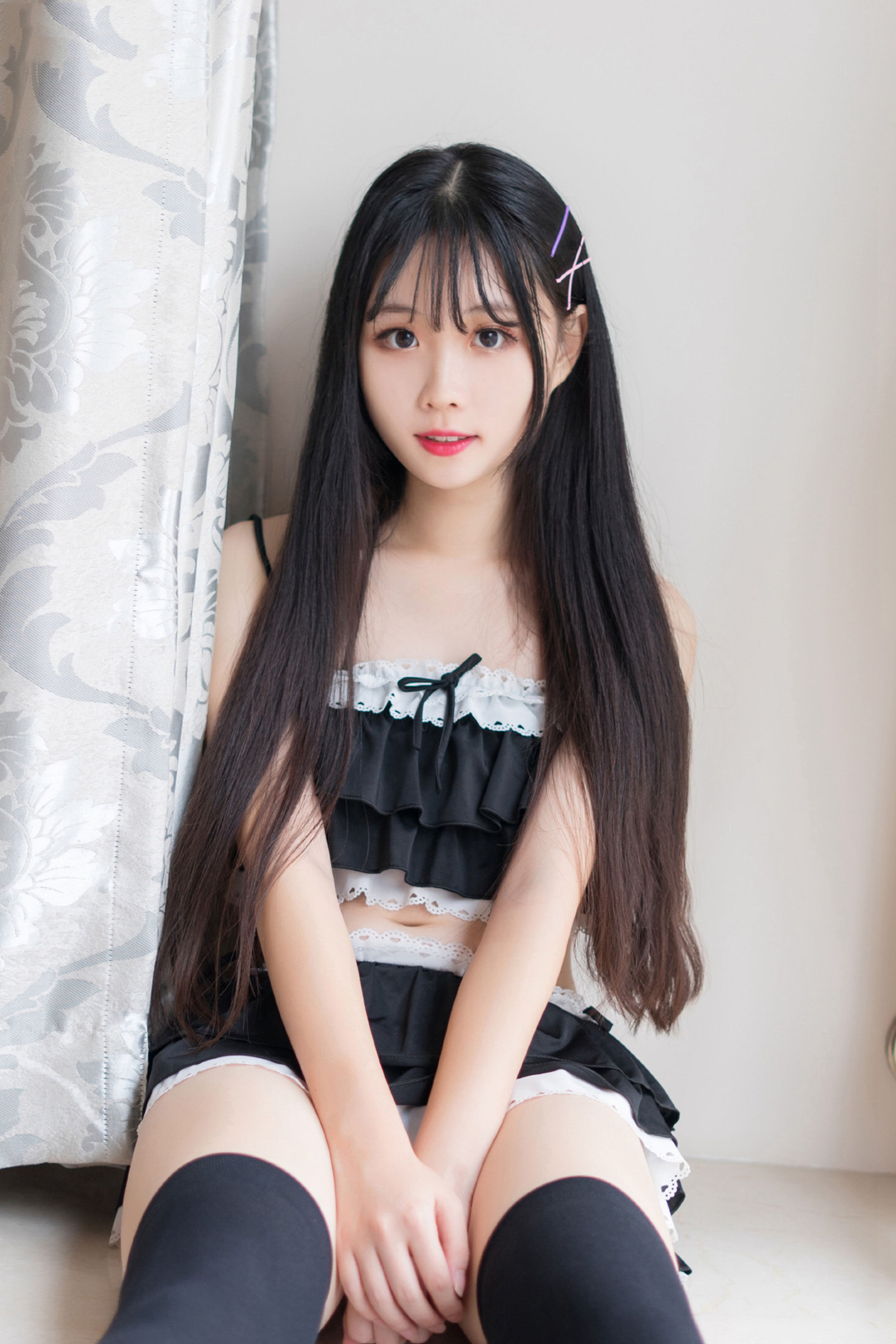 NO.114 长发黑丝少女-图0