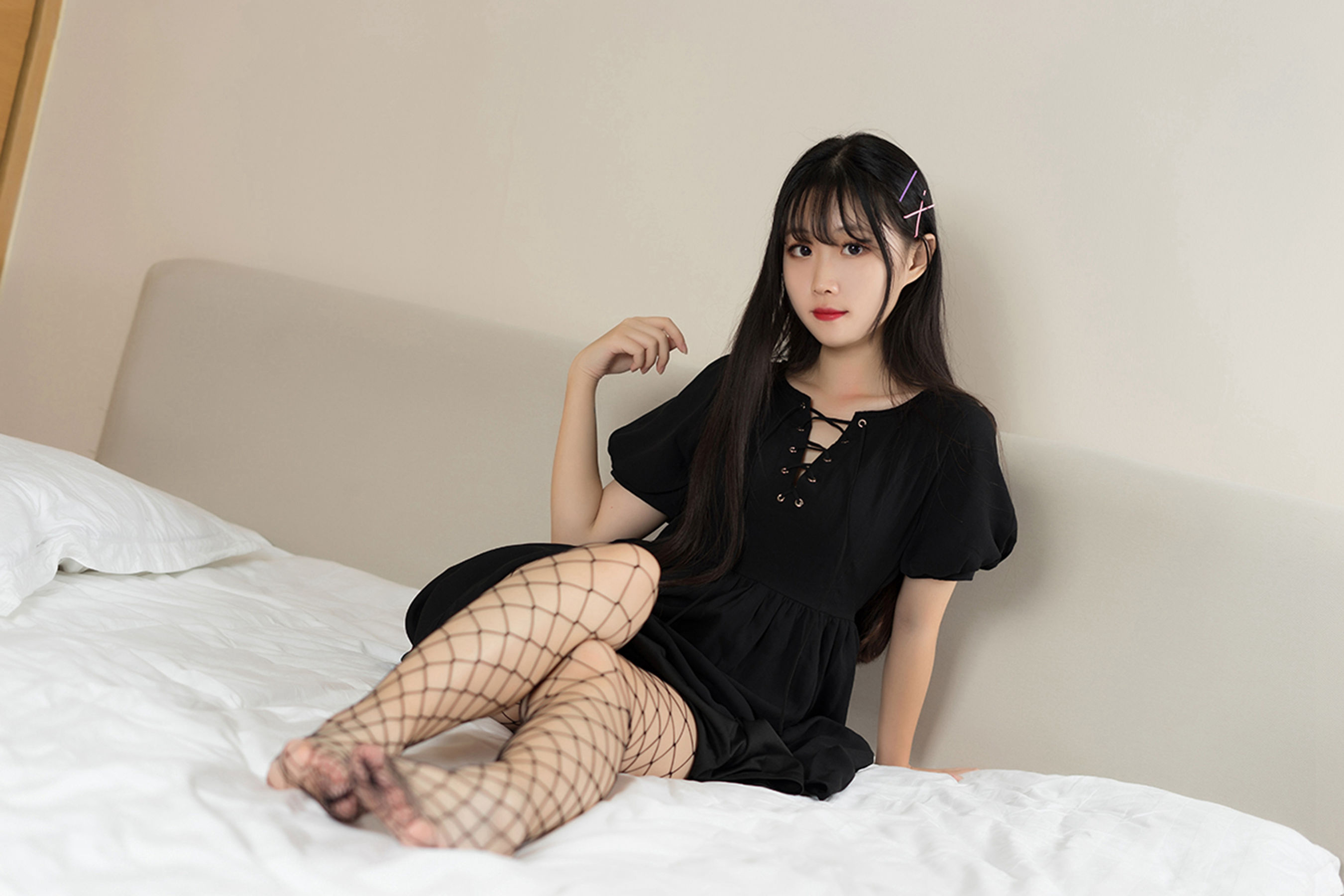 NO.116 黑网袜少女-图18
