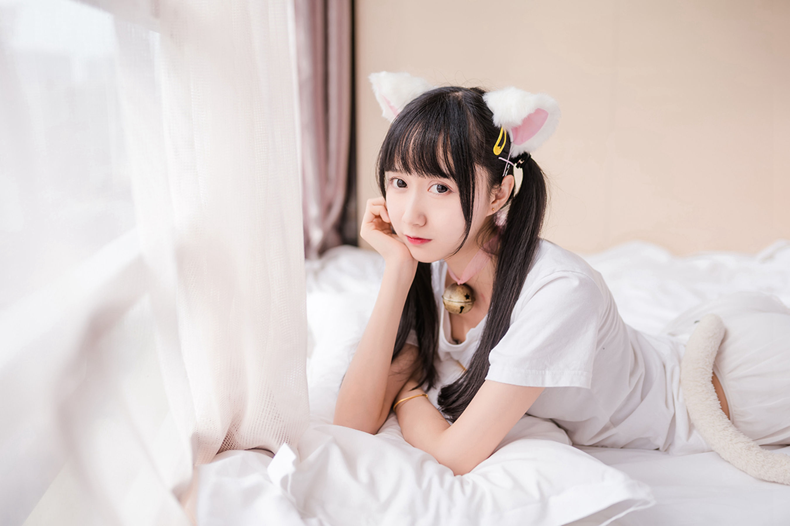 NO.129 猫系白丝少女-图11