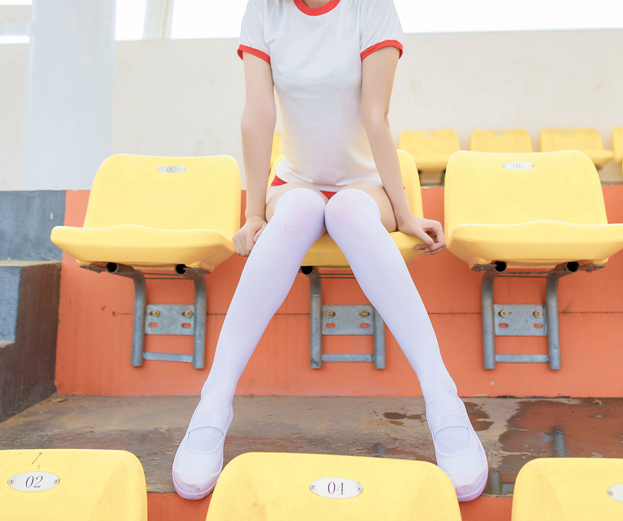 NO.132 体操服少女的过膝白丝-图14