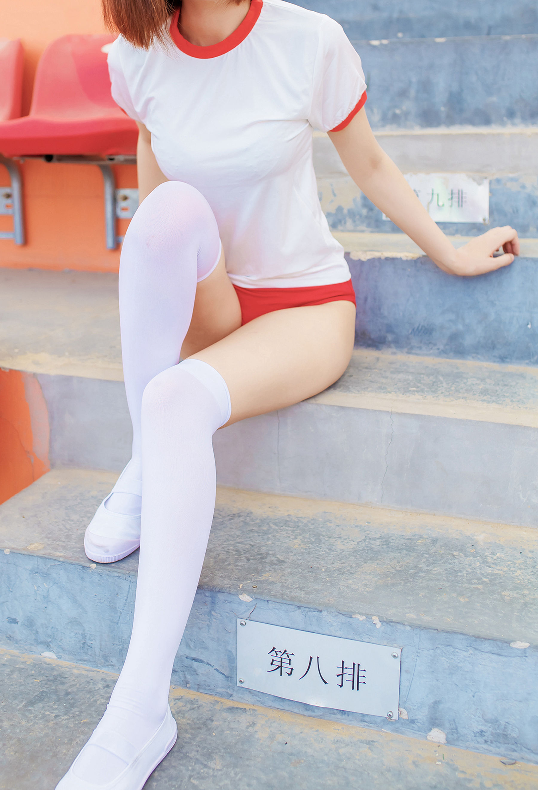 NO.132 体操服少女的过膝白丝-图18