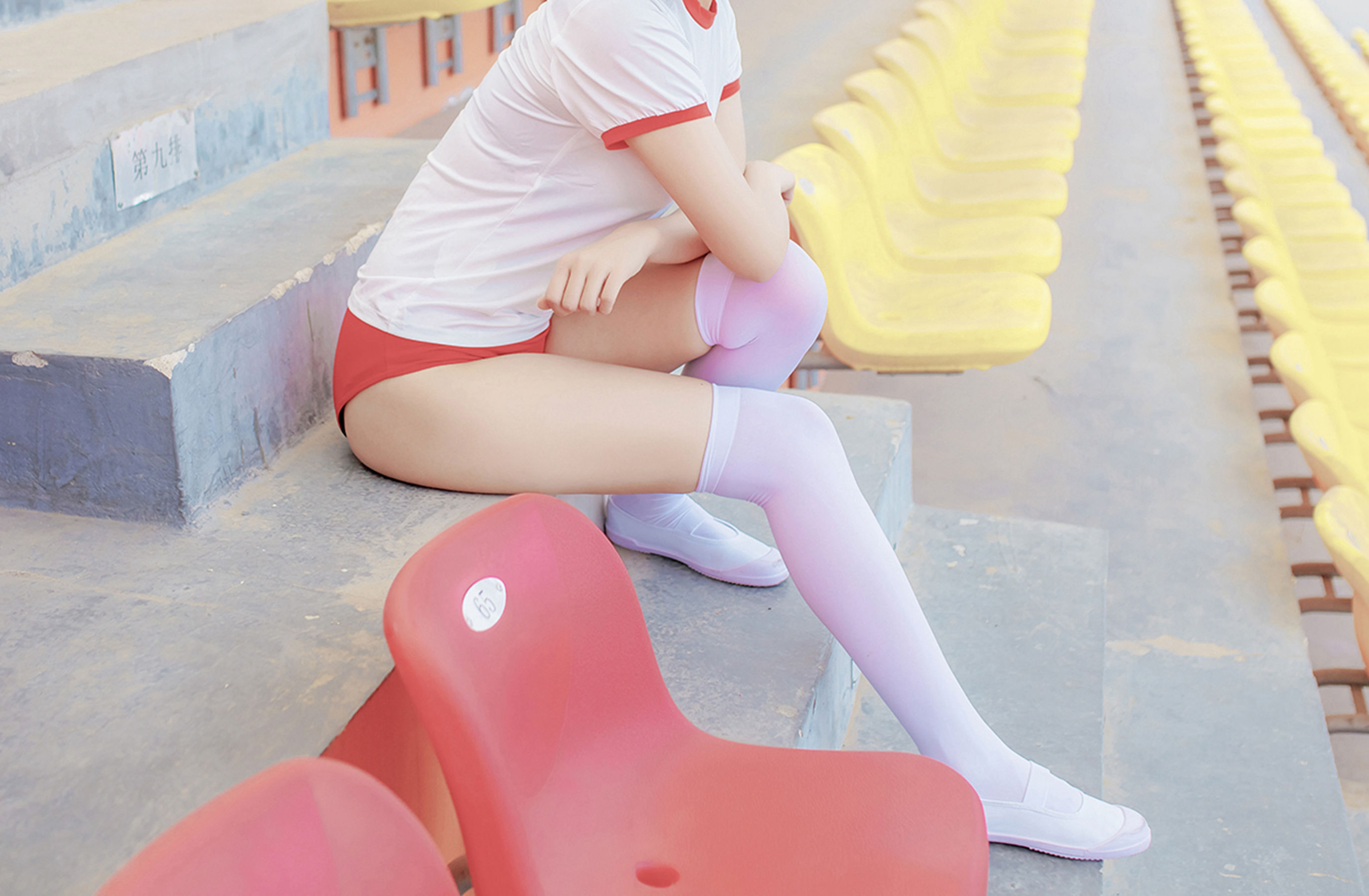 NO.132 体操服少女的过膝白丝-图20