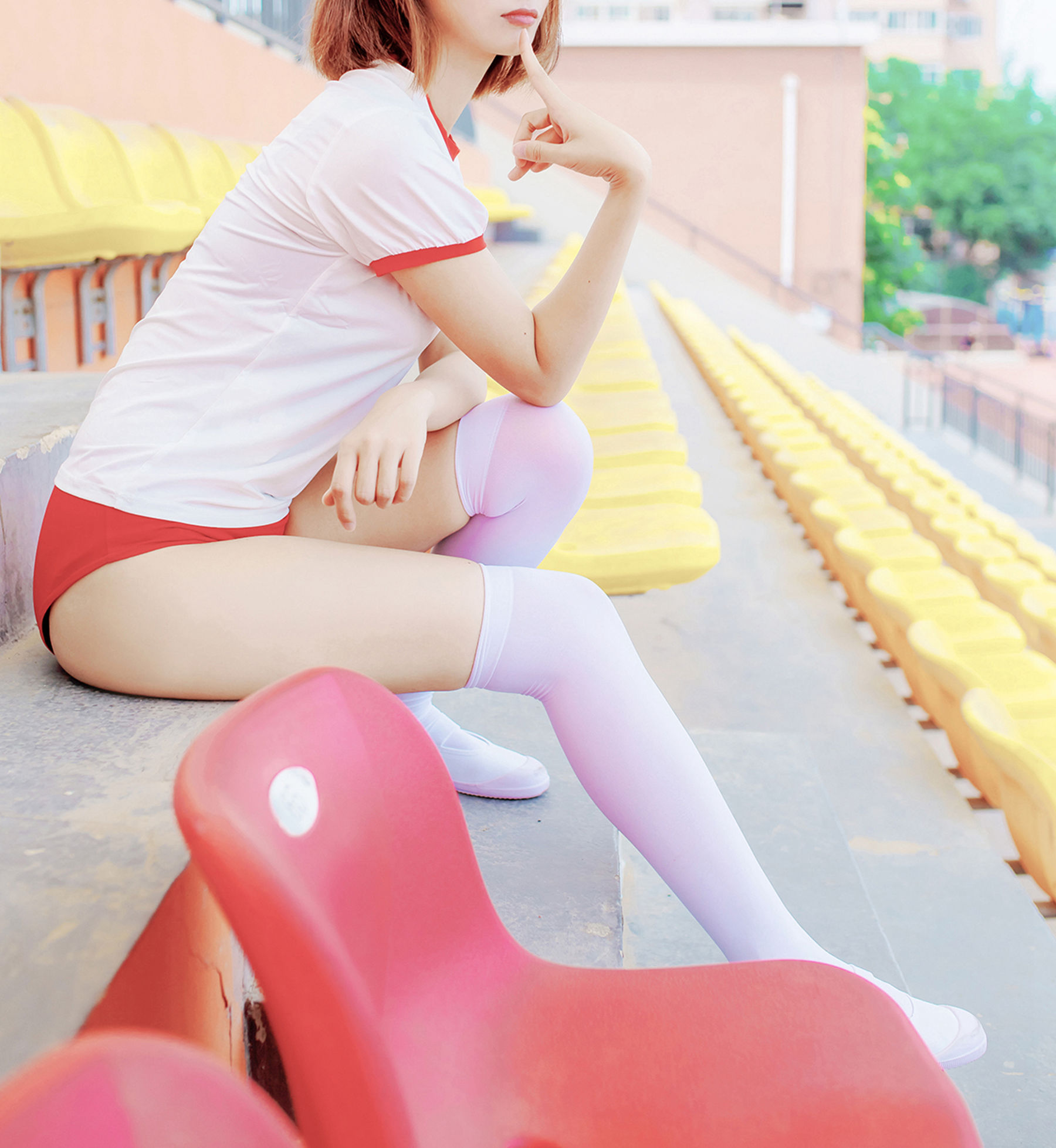 NO.132 体操服少女的过膝白丝-图21
