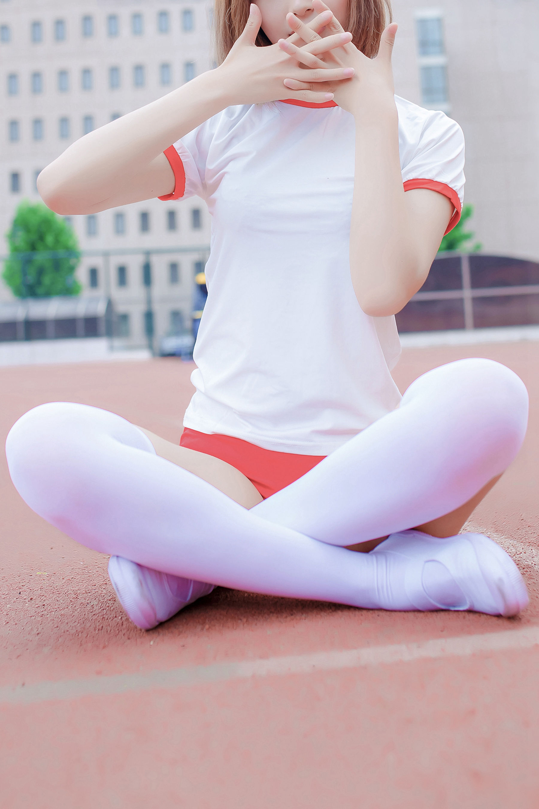 NO.132 体操服少女的过膝白丝-图25