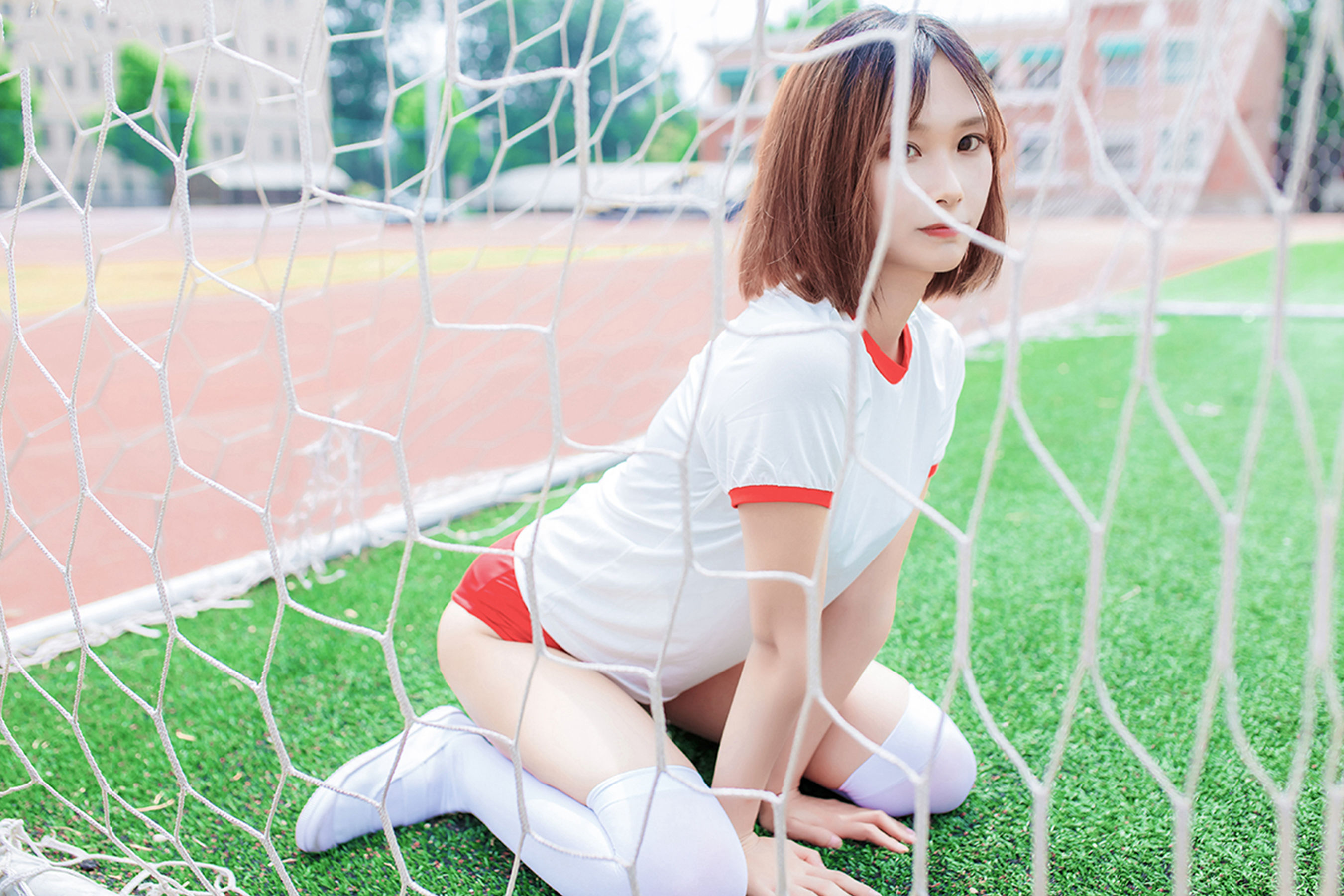 NO.132 体操服少女的过膝白丝-图38