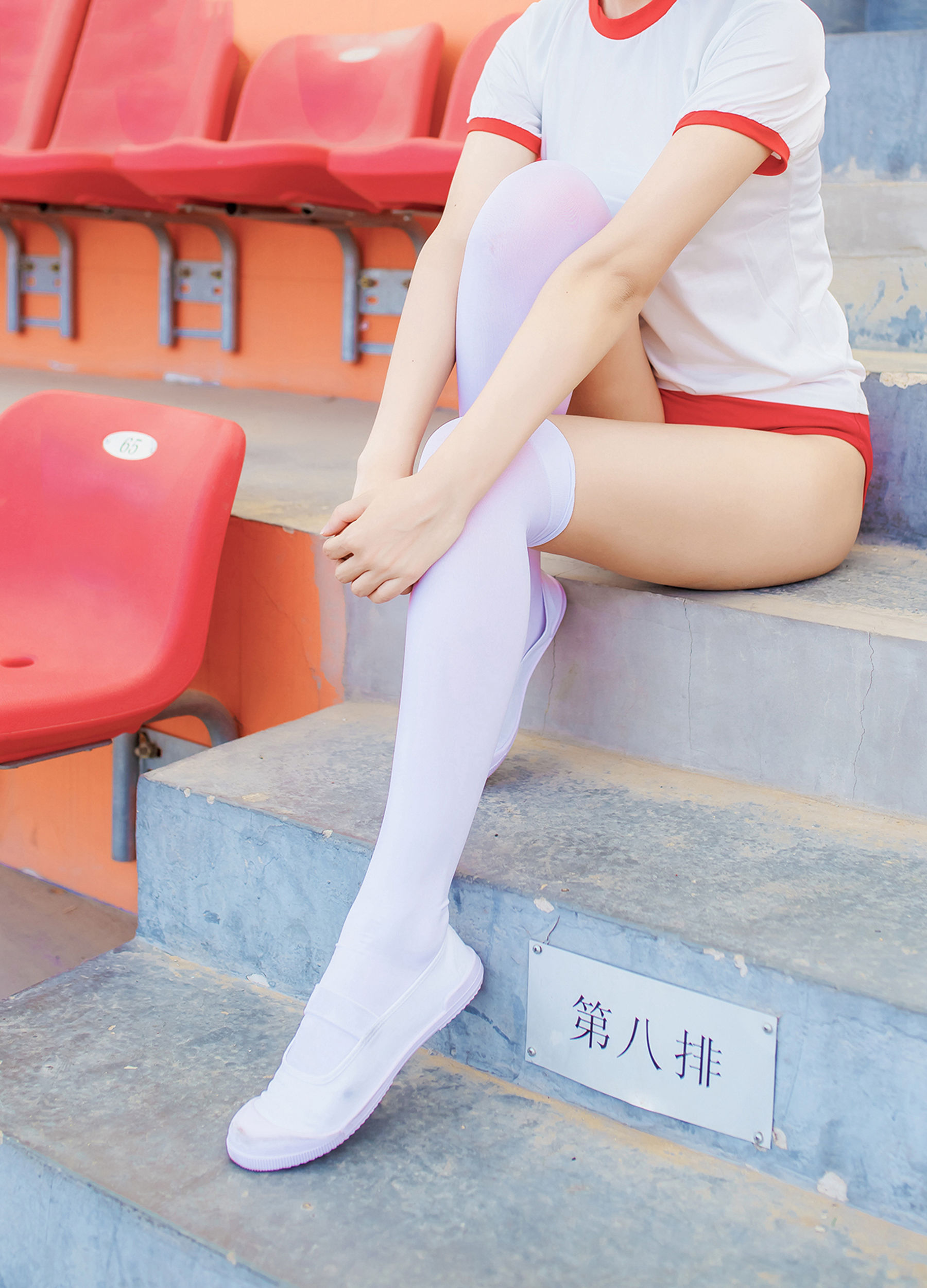 NO.132 体操服少女的过膝白丝-图6