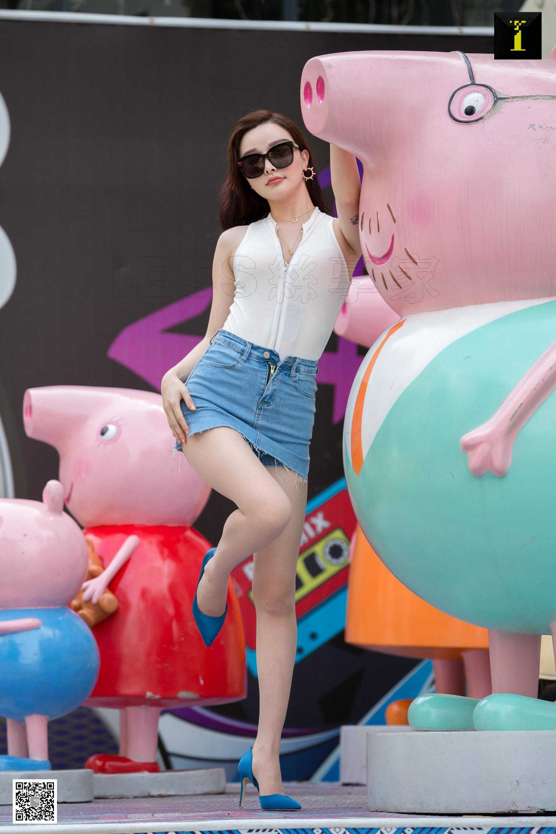 模特：喵姐《喵姐超短牛仔裙》-图22