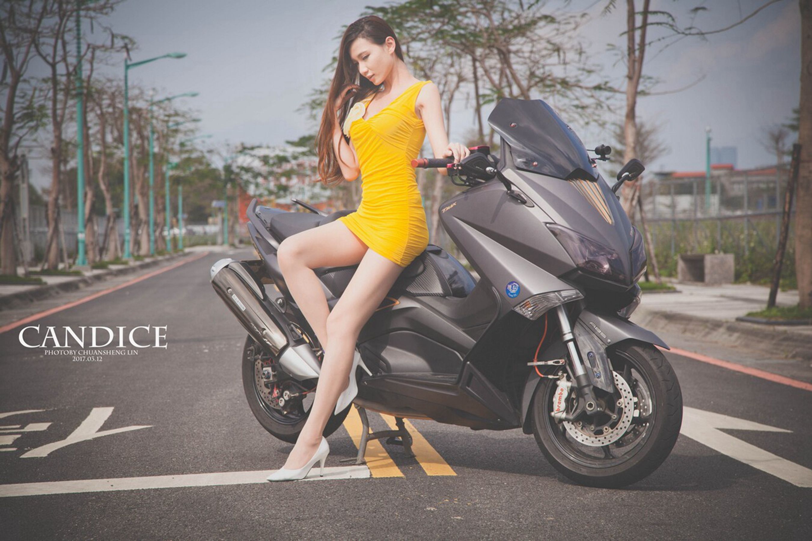 蔡译心Candice - 摩托机车时尚女郎-图0