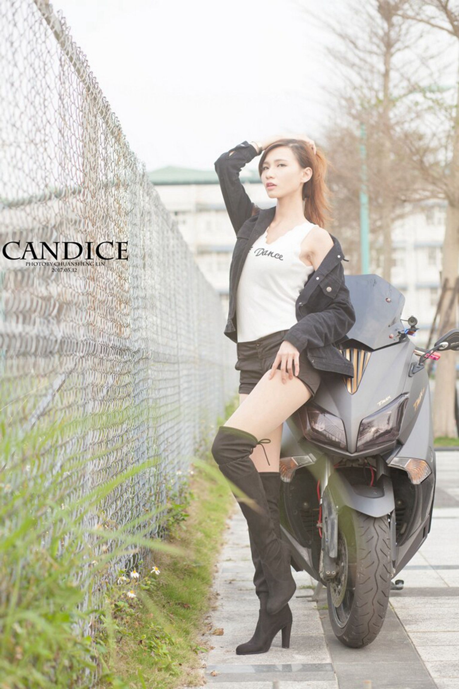 蔡译心Candice - 摩托机车时尚女郎-图23