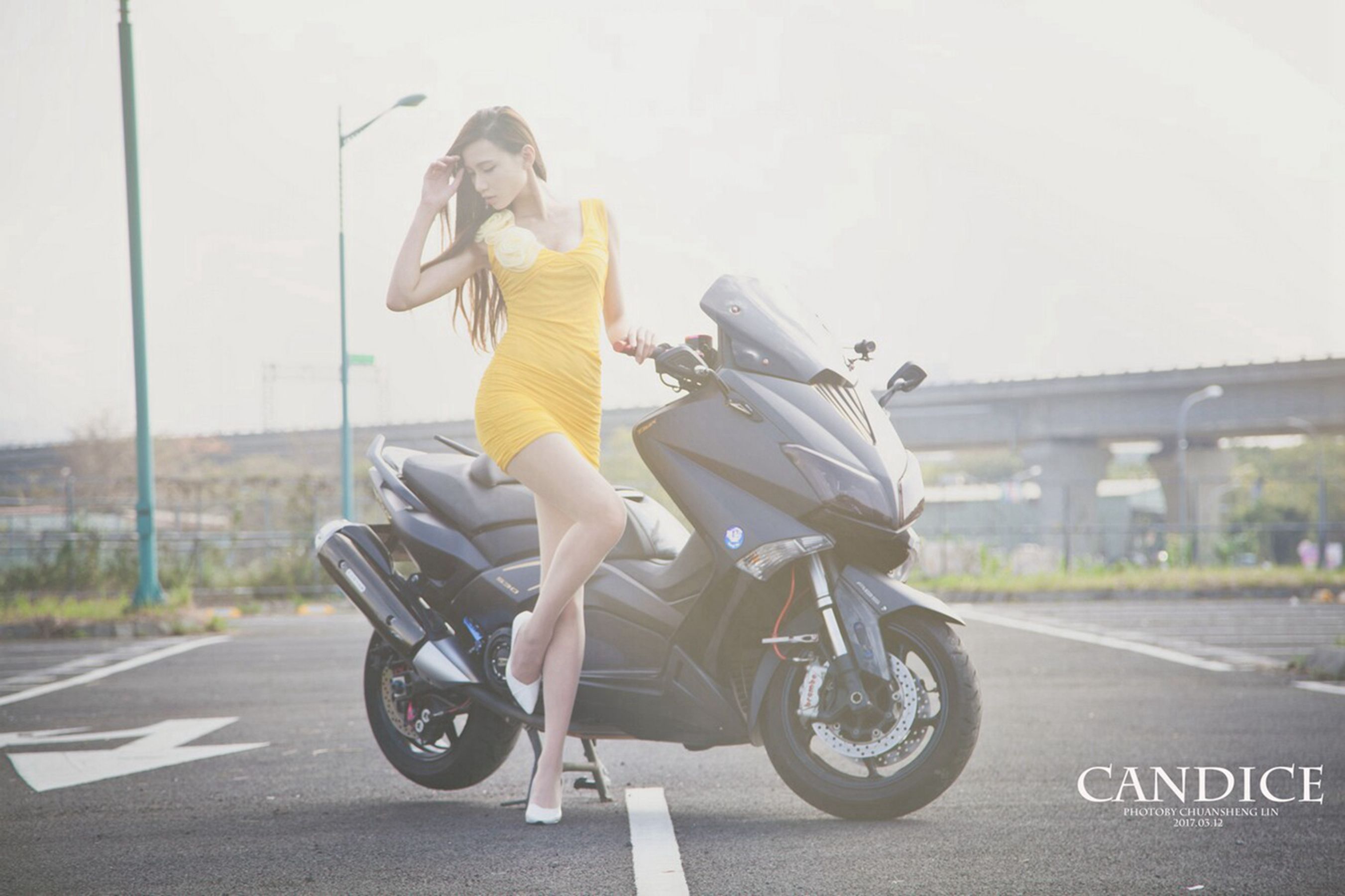 蔡译心Candice - 摩托机车时尚女郎-图3