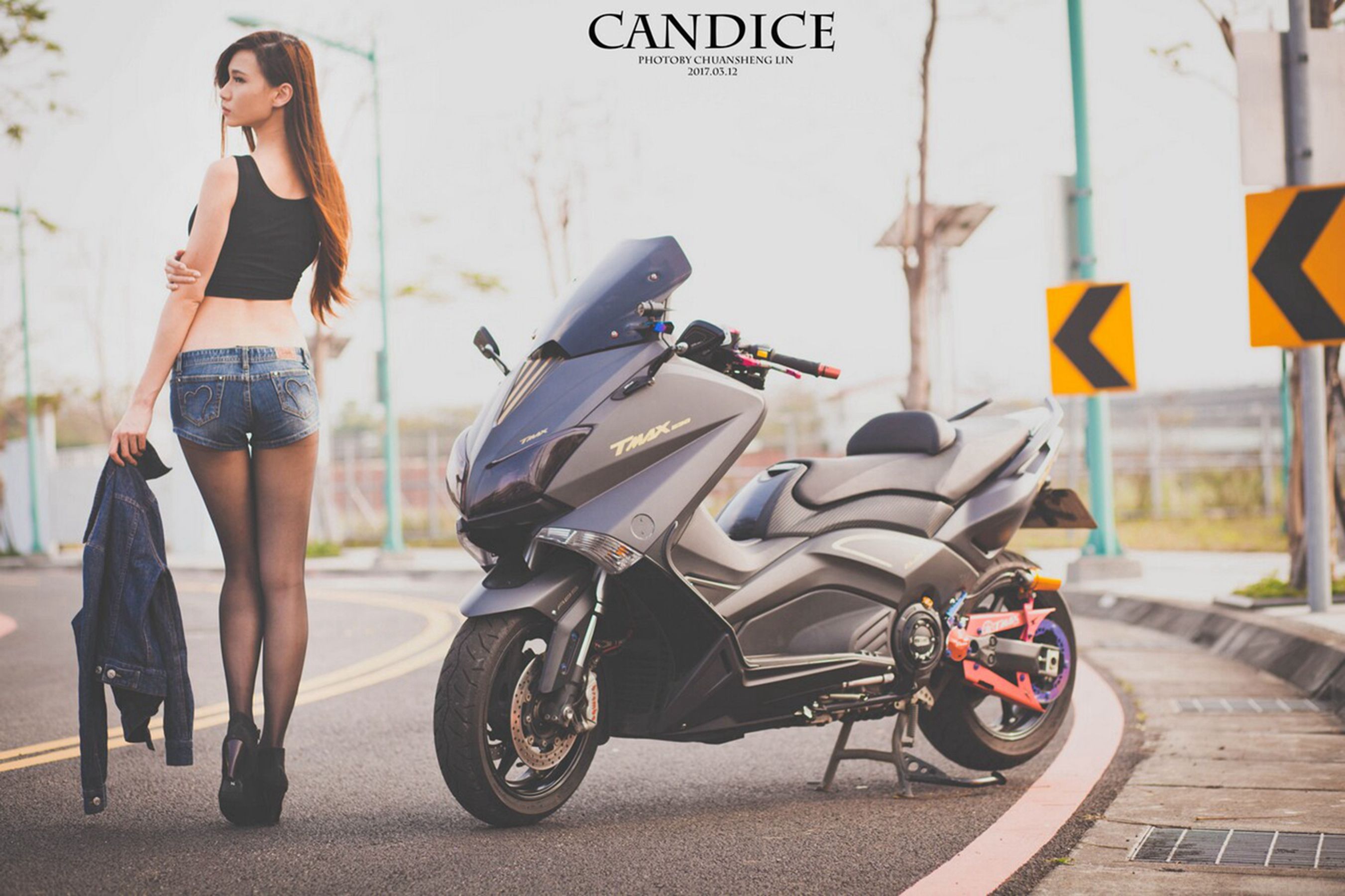 蔡译心Candice - 摩托机车时尚女郎-图43