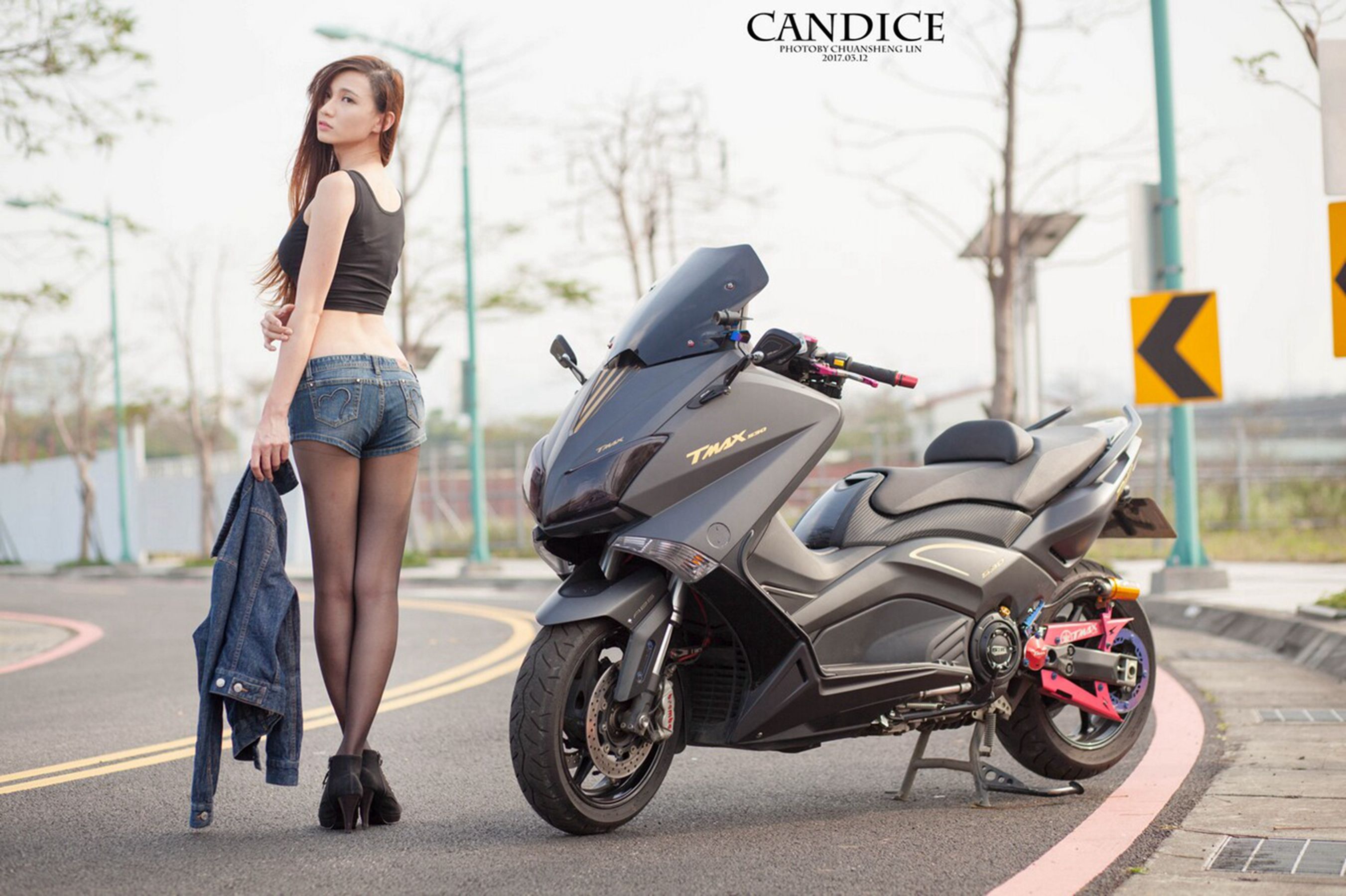 蔡译心Candice - 摩托机车时尚女郎-图4