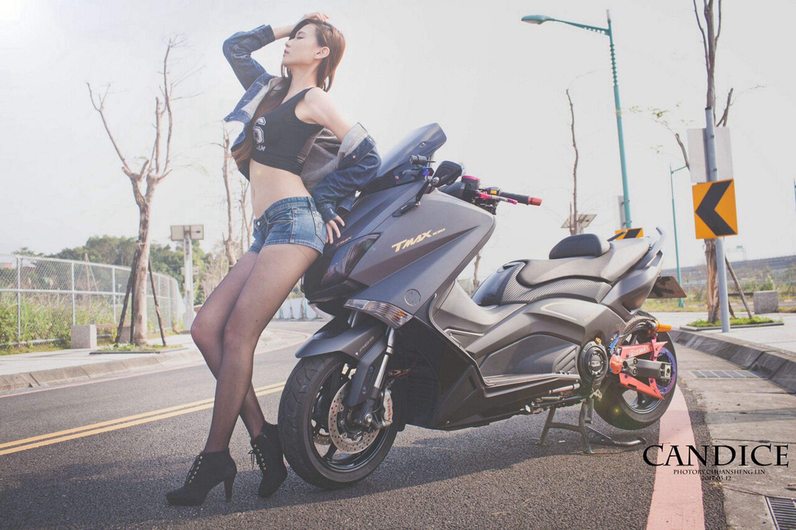 蔡译心Candice - 摩托机车时尚女郎-图54
