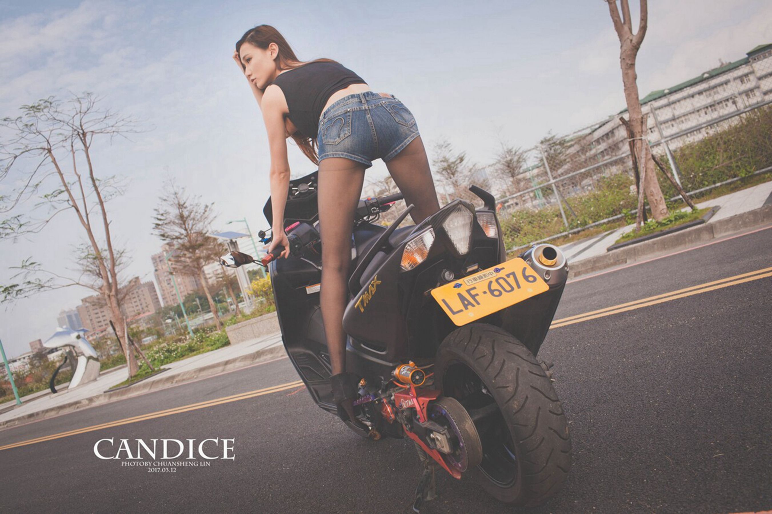 蔡译心Candice - 摩托机车时尚女郎-图7