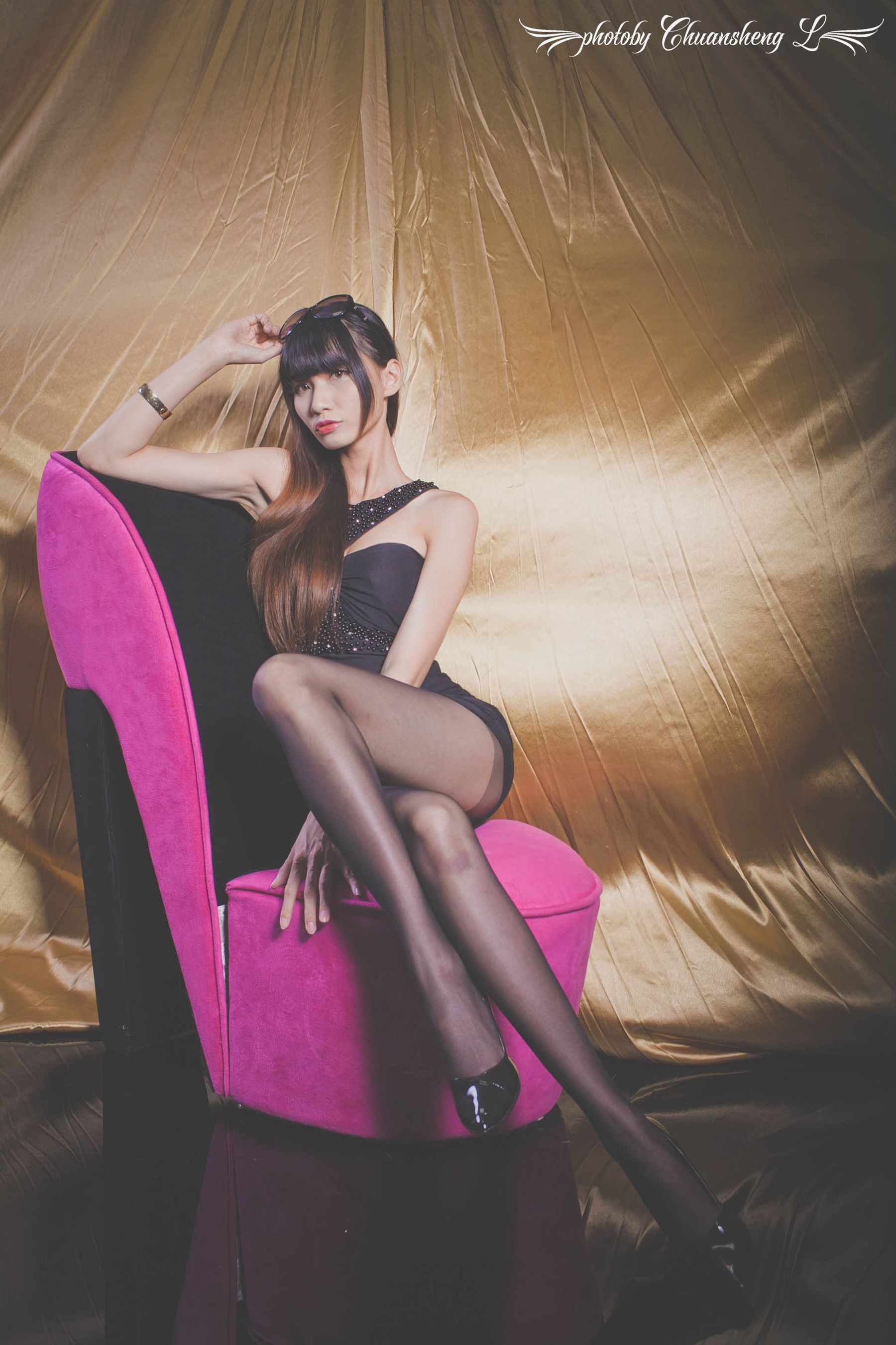 蔡译心Candice - 黑丝眼镜女郎-图19