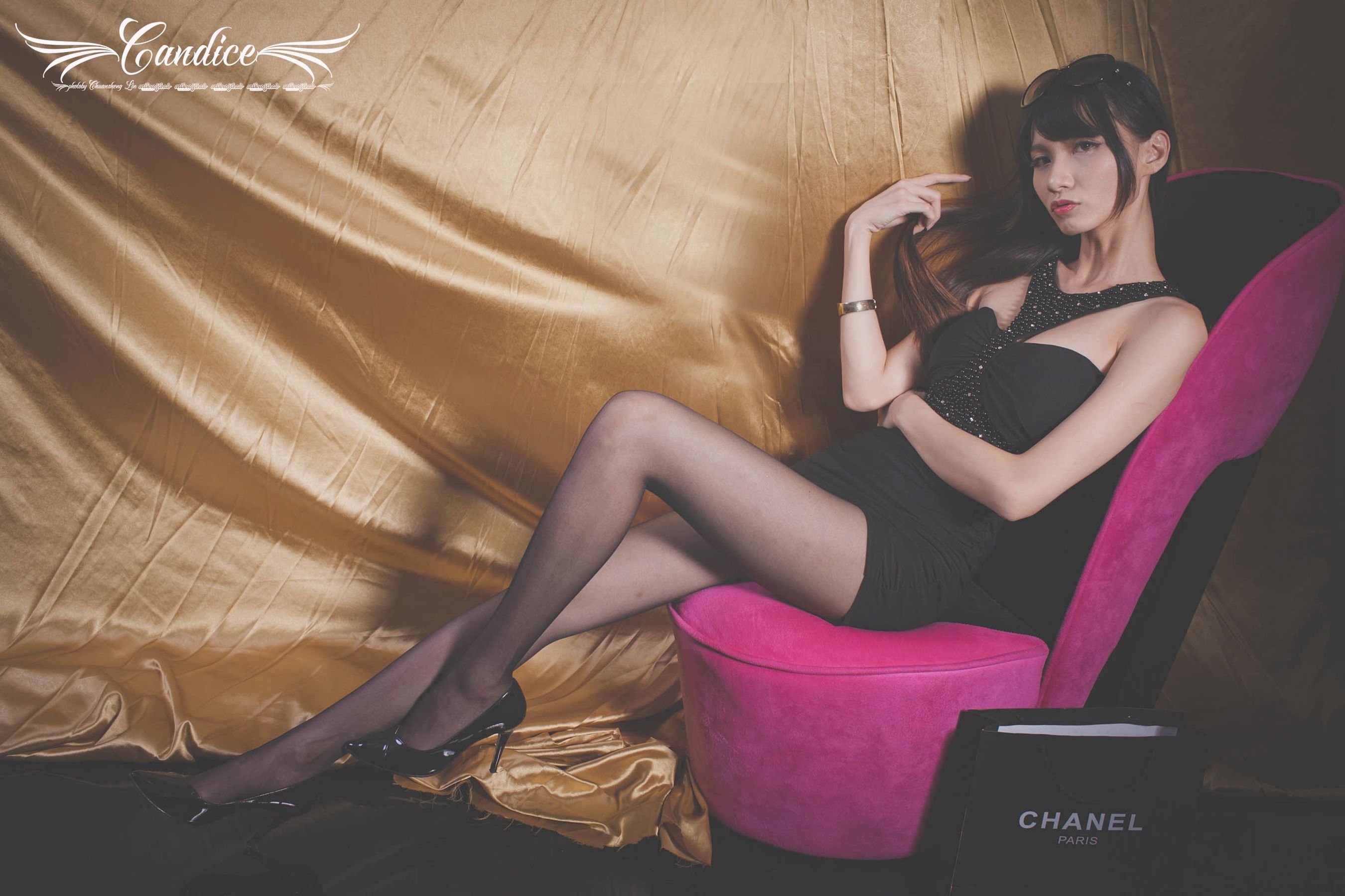 蔡译心Candice - 黑丝眼镜女郎-图4