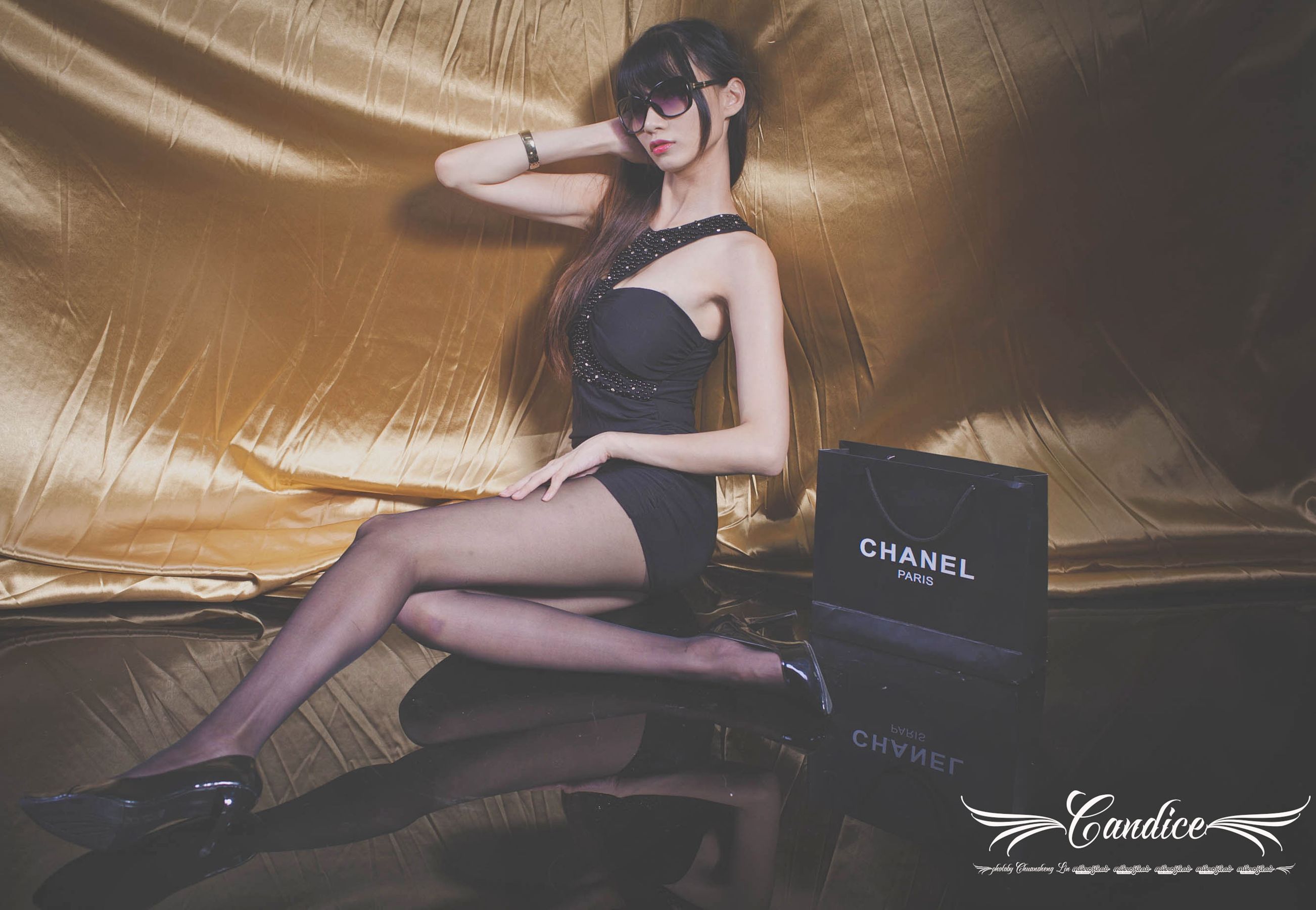 蔡译心Candice - 黑丝眼镜女郎-图7