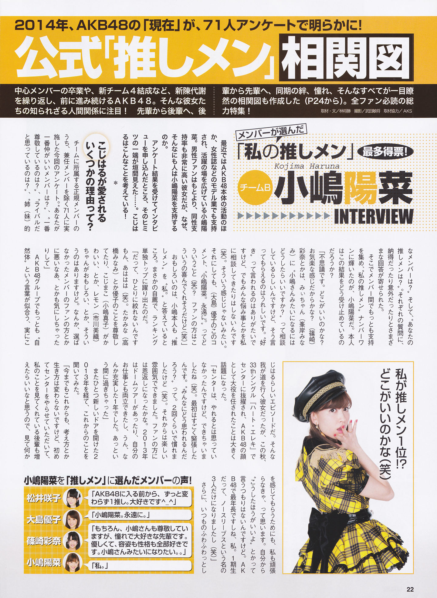 2014年02月号 島崎遥香 川荣李奈 白間美瑠 近藤里奈-图9