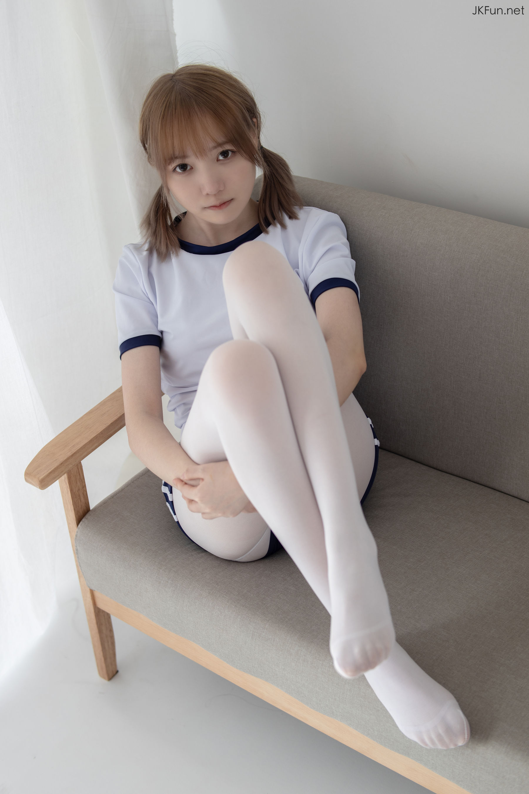 Aika 80D白丝外景体操服-图99