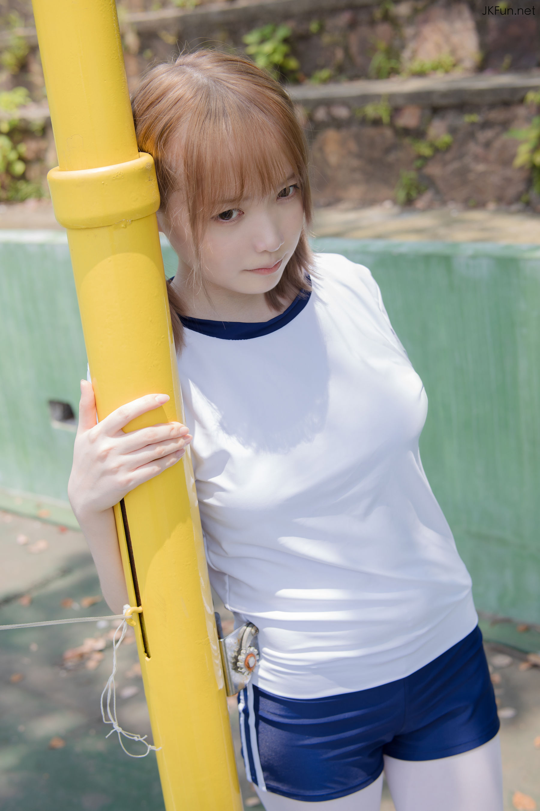 Aika 80D白丝外景体操服-图10
