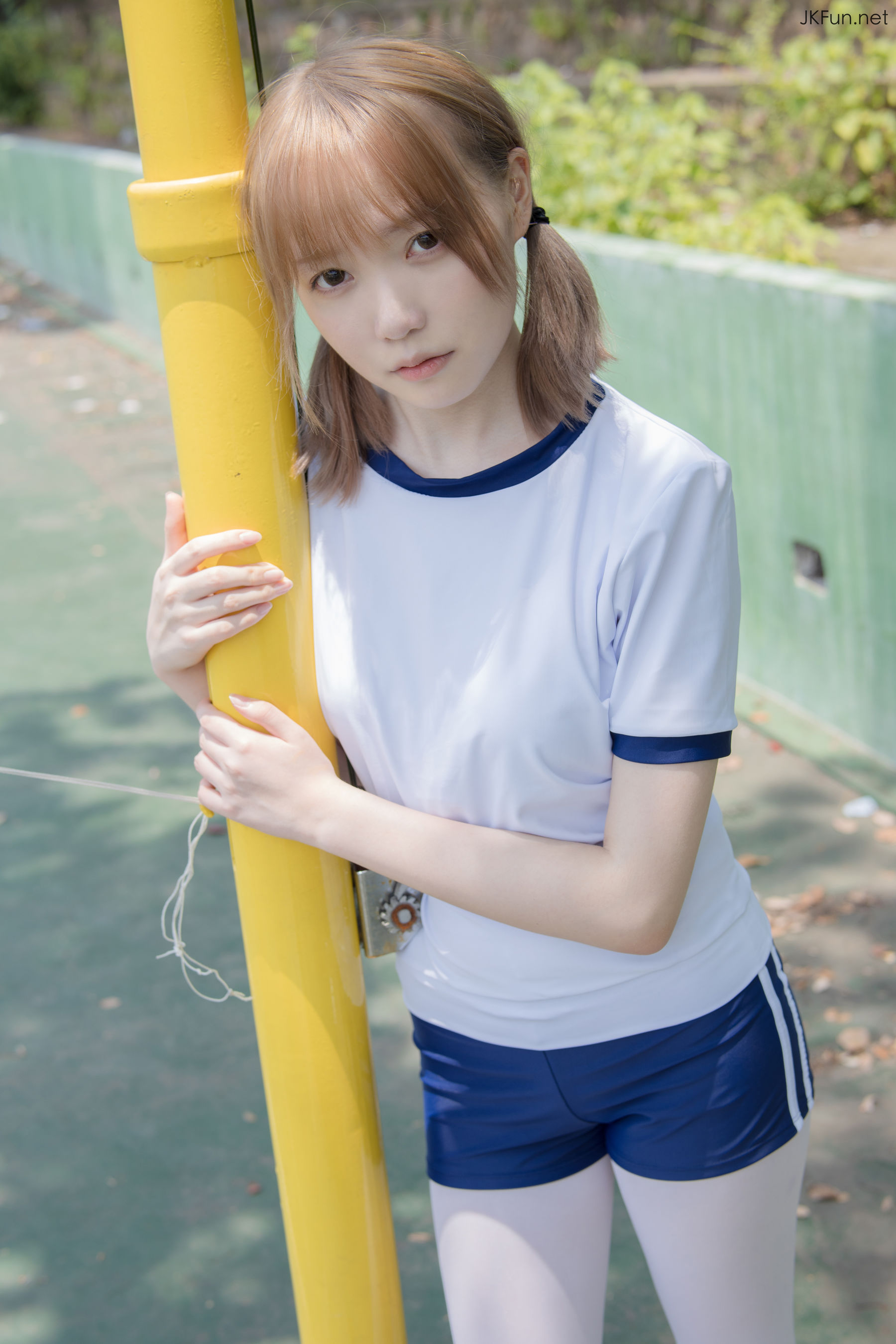 Aika 80D白丝外景体操服-图12